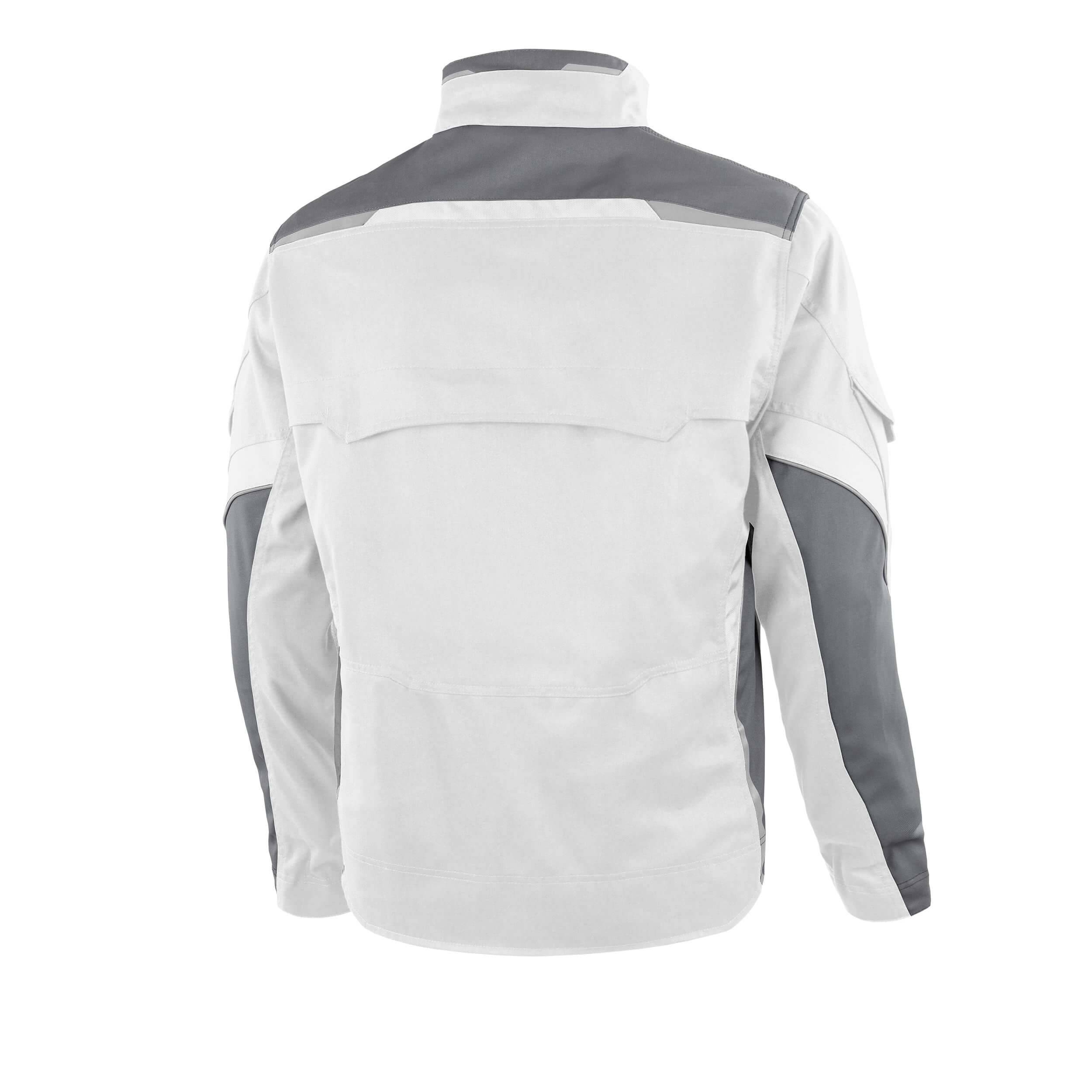 QUALITEX HIGH QUALITY WORKWEAR Bundjacke IRON - weiß/grau - Herren: 5XL Damen: 64