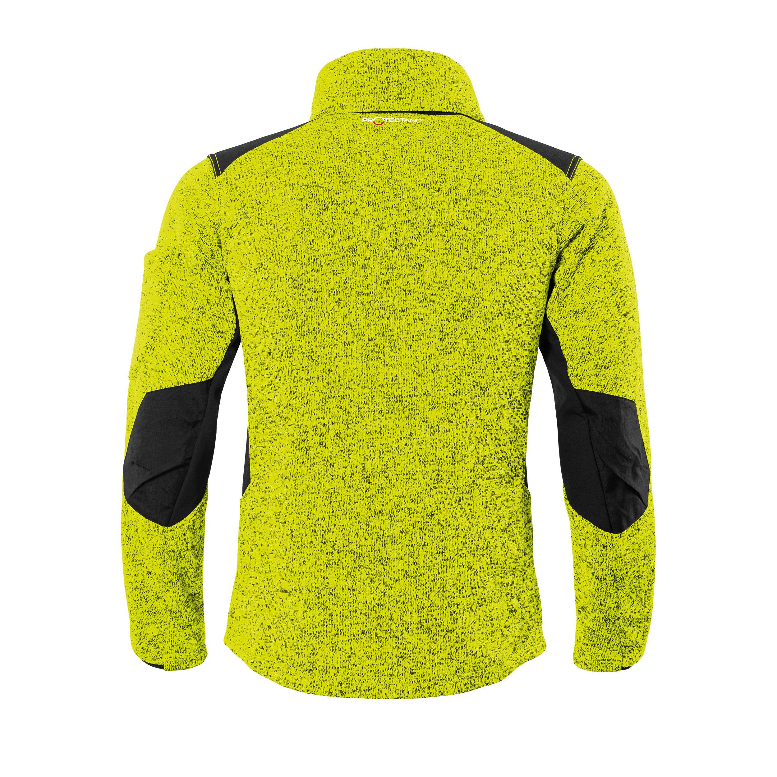 QUALITEX HIGH QUALITY WORKWEAR Strick-Fleecejacke mehrfarbig - kiwi/meliert - Herren: S Damen: 36