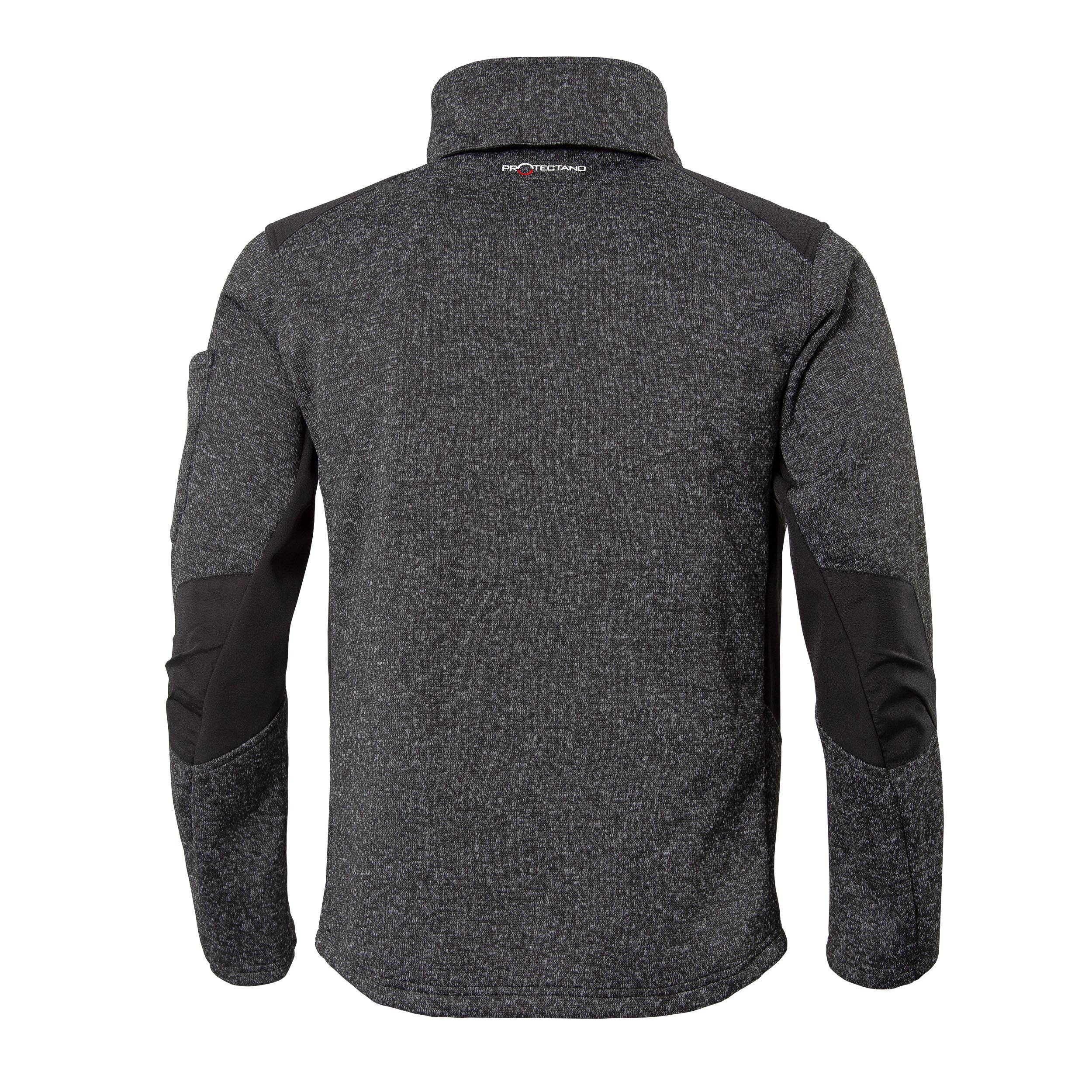 QUALITEX HIGH QUALITY WORKWEAR Strick-Fleecejacke mehrfarbig - schwarz/meliert - Herren: 4XL Damen: 60
