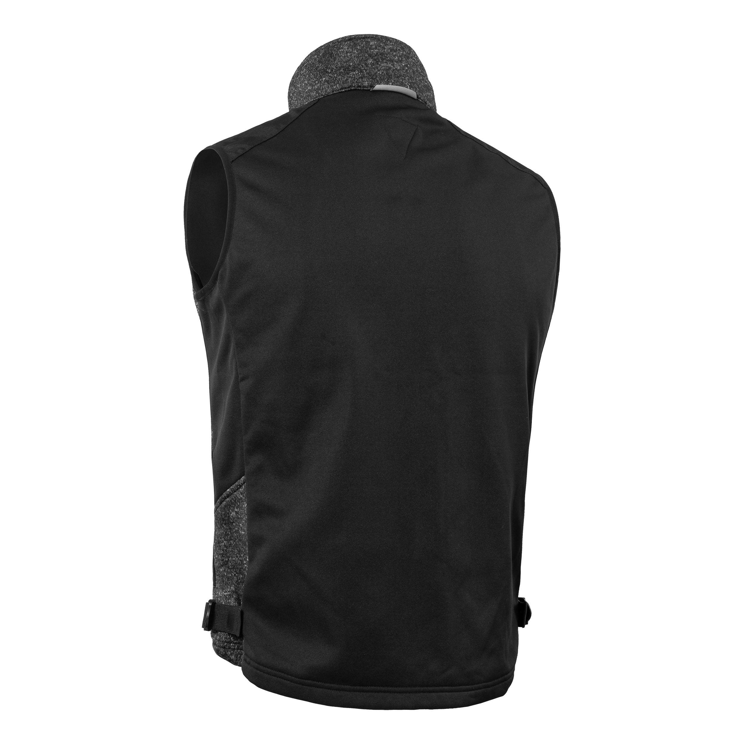 QUALITEX HIGH QUALITY WORKWEAR Strick-Fleeceweste mehrfarbig - schwarz/meliert - Herren: 3XL Damen: 56