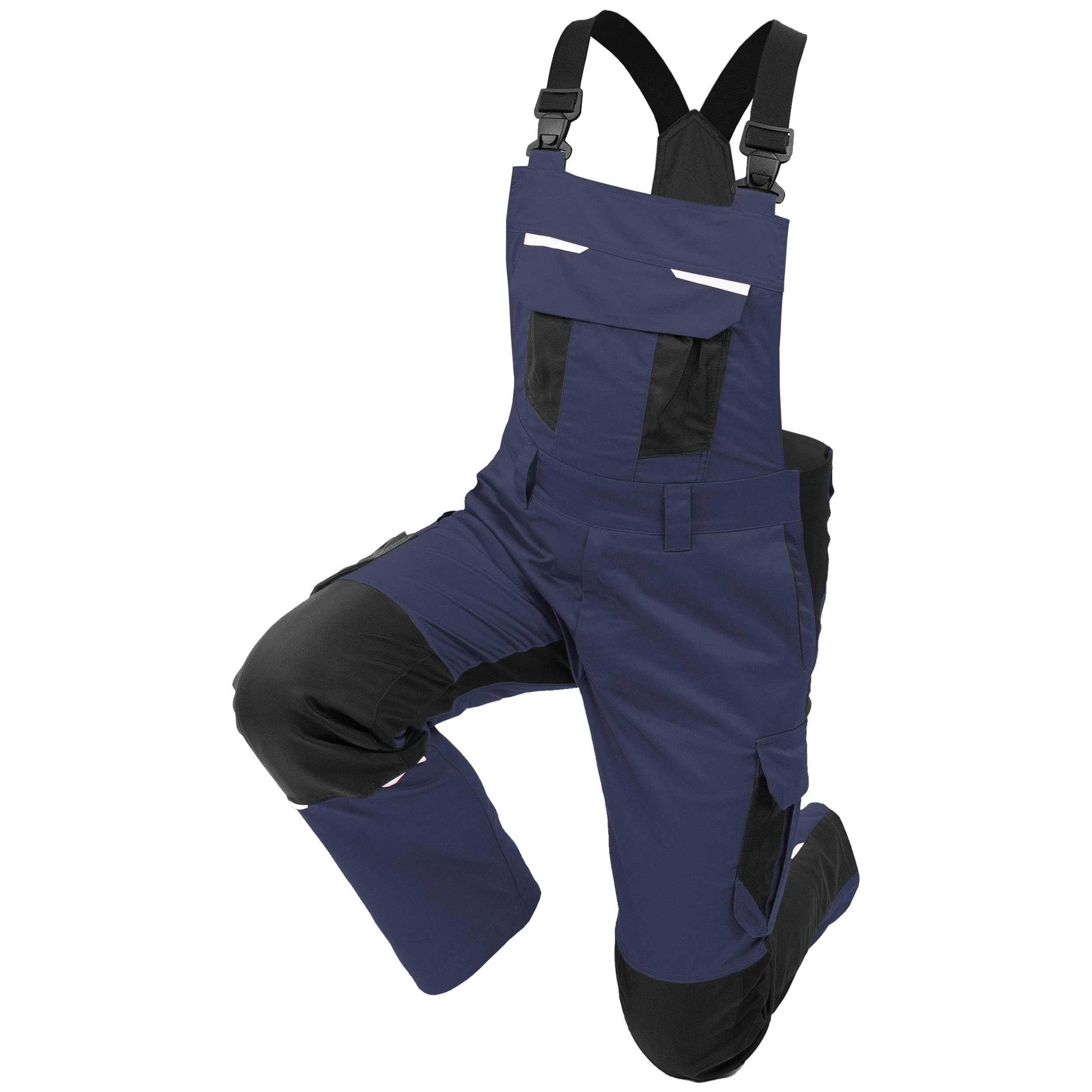 QUALITEX HIGH QUALITY WORKWEAR Latzhose IND - navy blazer/black beauty - Herren: 64 Damen: 58