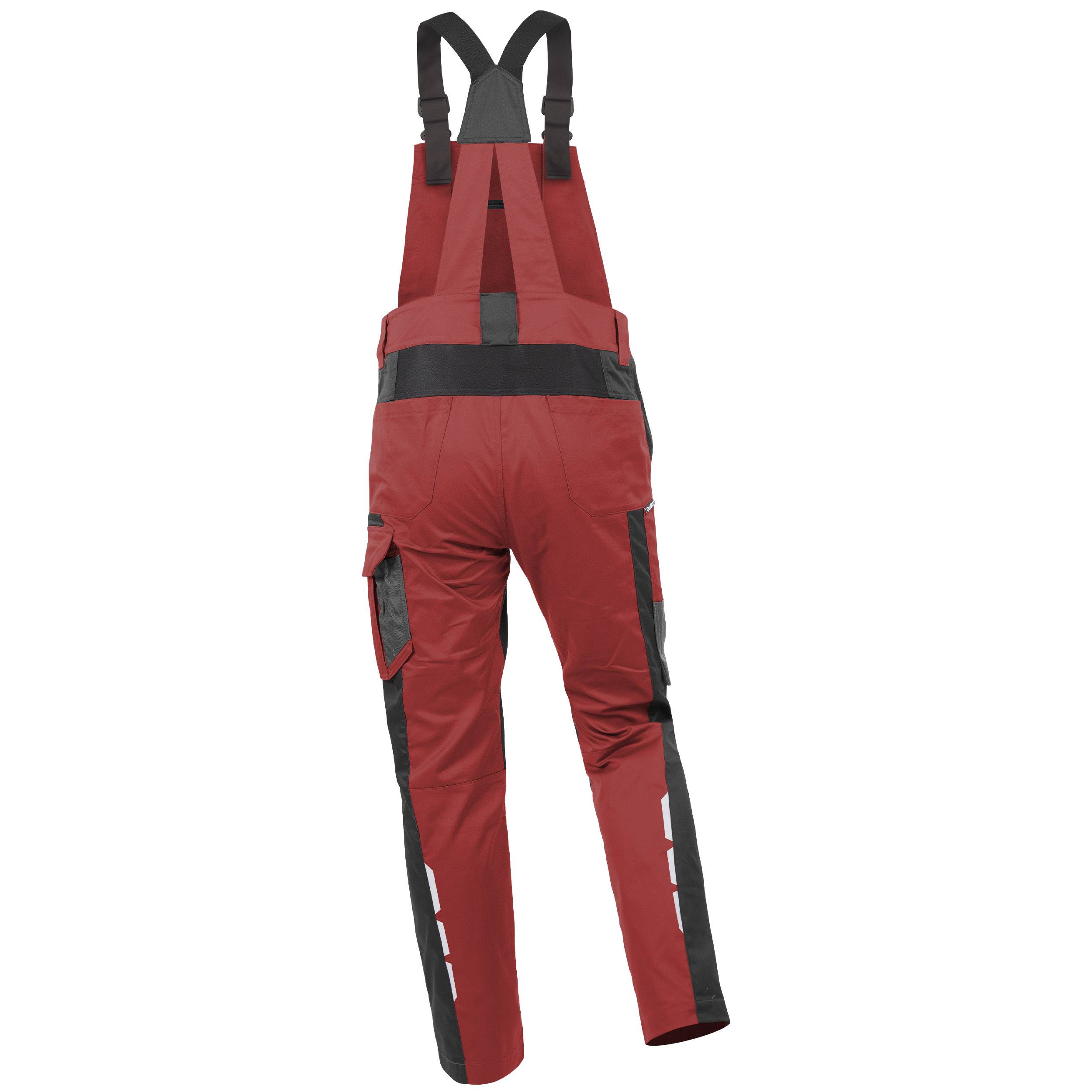 QUALITEX HIGH QUALITY WORKWEAR Latzhose IND - red dahlia/phantom - Herren: 60 Damen: 54