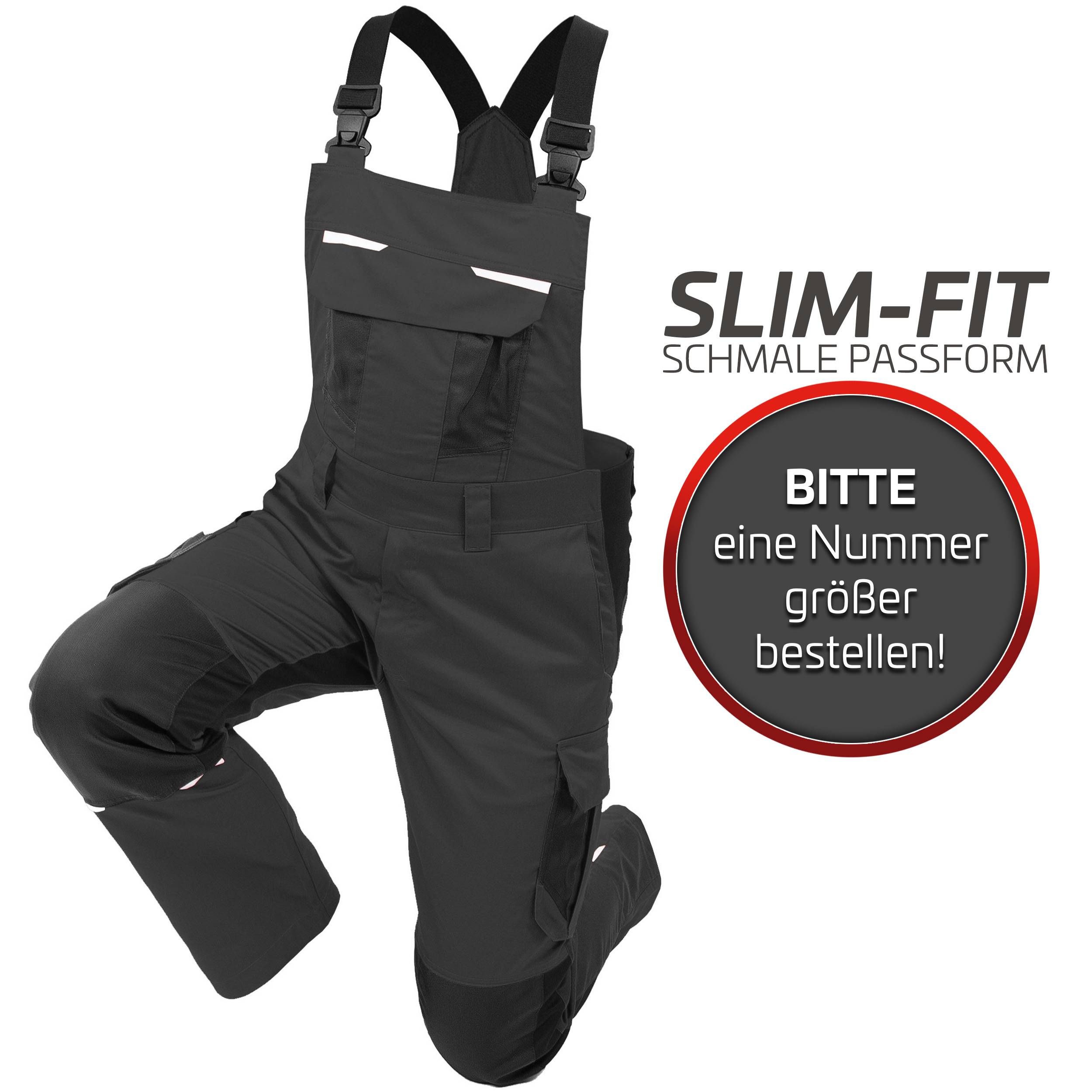 QUALITEX HIGH QUALITY WORKWEAR Latzhose IND - phantom - Herren: 62 Damen: 56