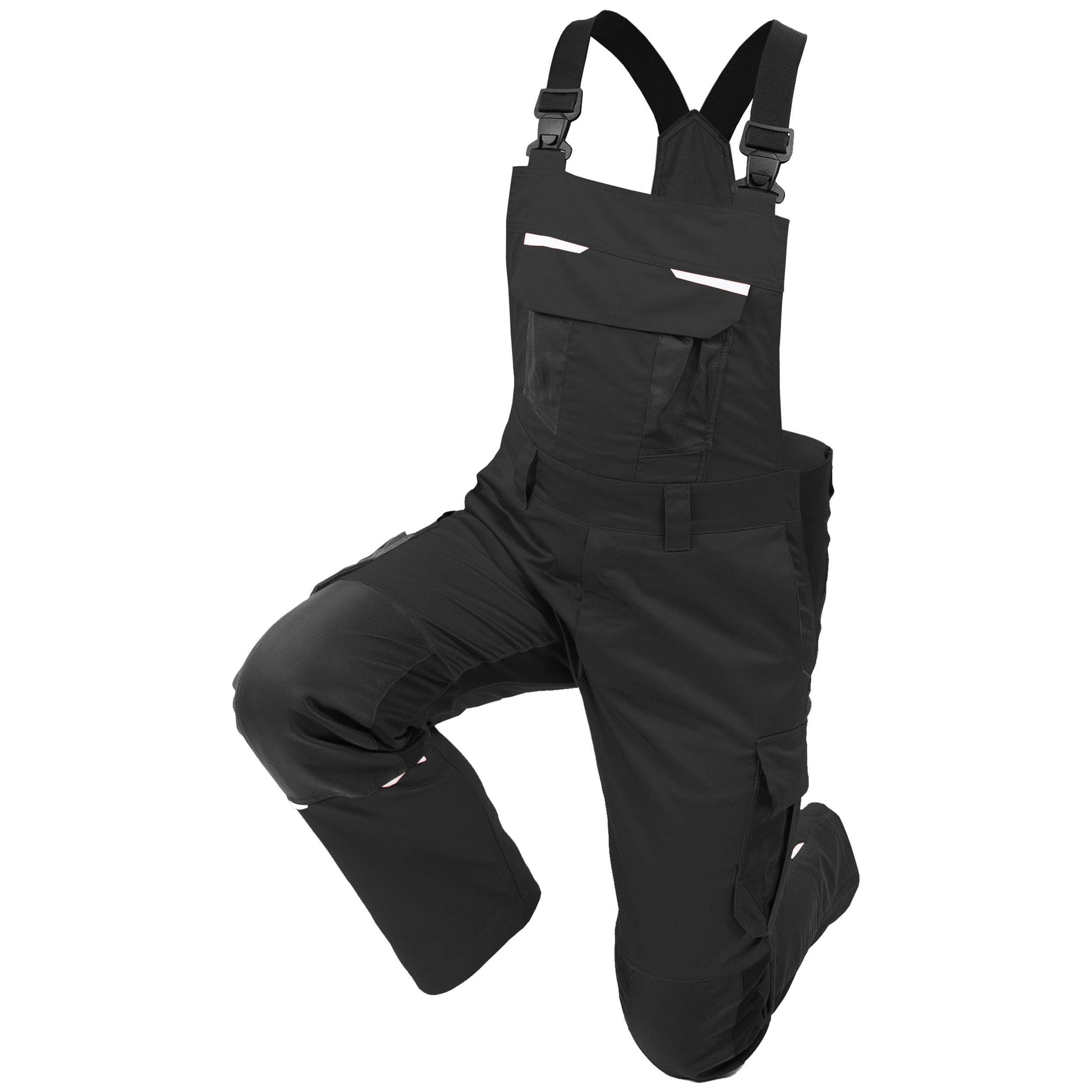 QUALITEX HIGH QUALITY WORKWEAR Latzhose IND - black beauty - Herren: 48 Damen: 42