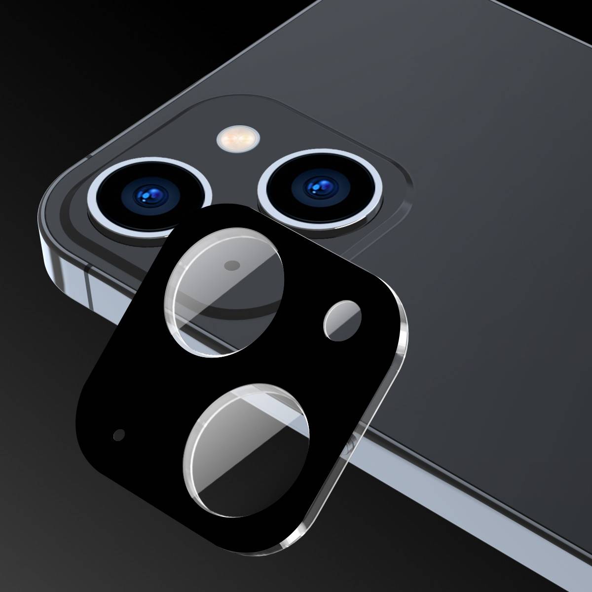 Kopie von 1x Kamera 9H Panzerhartglas für iPhone 14 3D KLAR ECHTES TEMPERED Panzerglas Kameraglas Kamerhartglas Kameraschutzglas SW #1