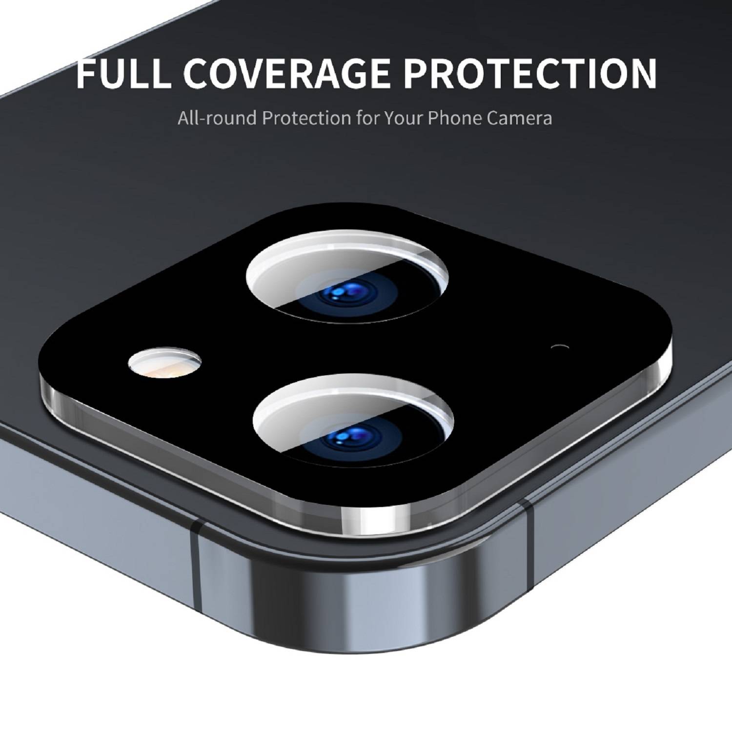 1x Kamera 9H Panzerhartglas für iPhone 13 Pro Max 3D KLAR Schwarzes ECHTES TEMPERED Panzerglas Kameraglas Kamerhartglas Kameraschutzglas Schutzglas