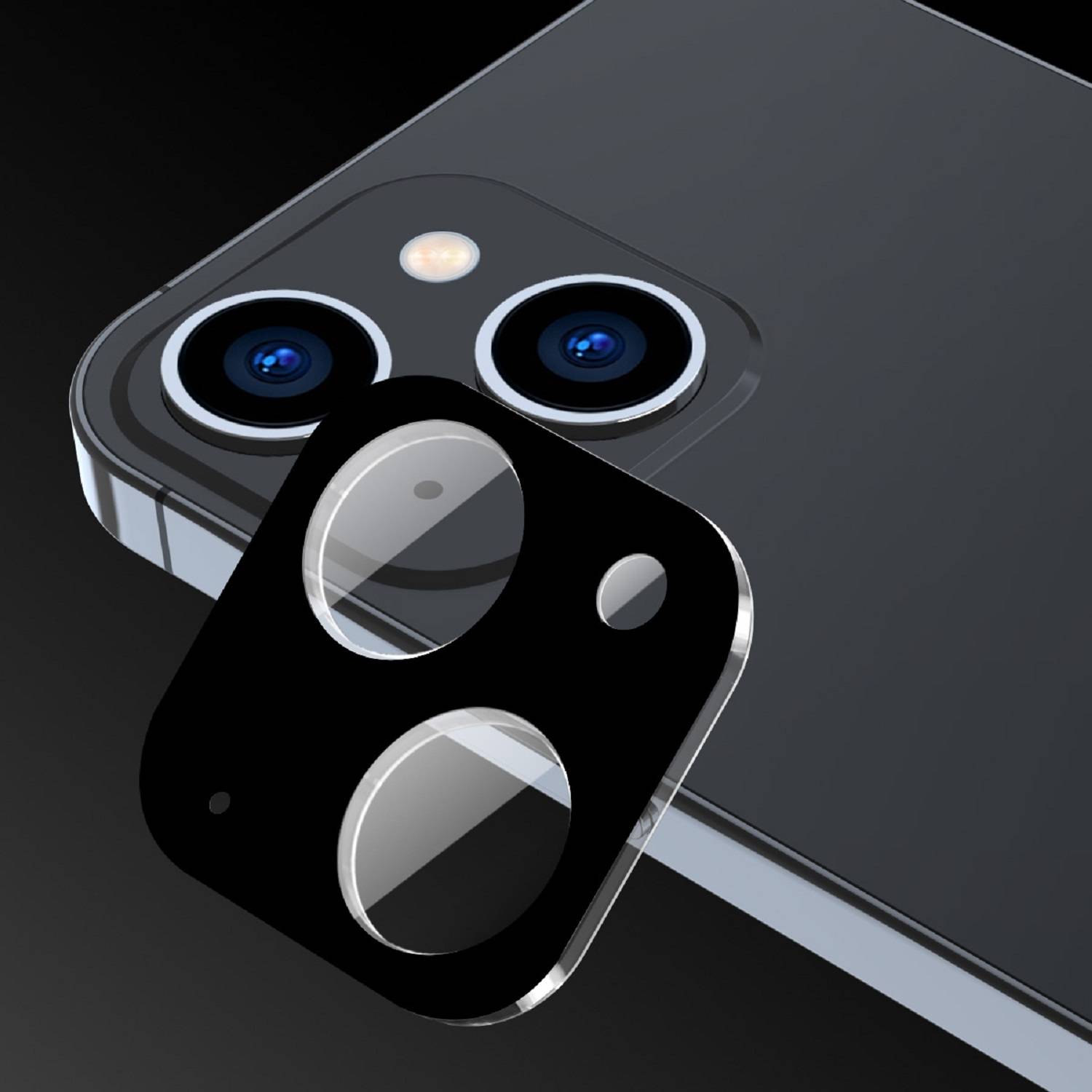 5x Kamera 9H Panzerhartglas für iPhone 15 Plus 3D KLAR Schwarzes ECHTES TEMPERED Panzerglas Kameraglas Kamerhartglas Kameraschutzglas Schutzglas