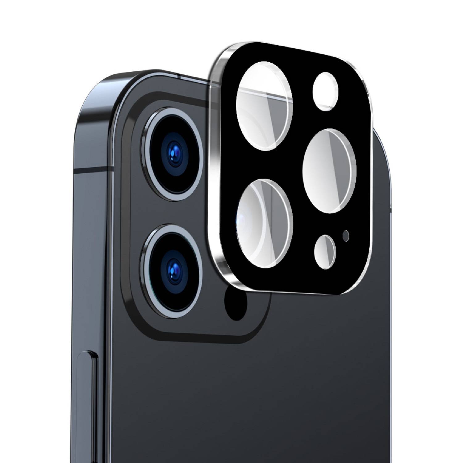 Kopie von 5x Kamera 9H Panzerhartglas für iPhone 12 Pro Max 3D KLAR Schwarzes ECHTES TEMPERED Panzerglas Kameraglas Kamerhartglas Kameraschutzglas