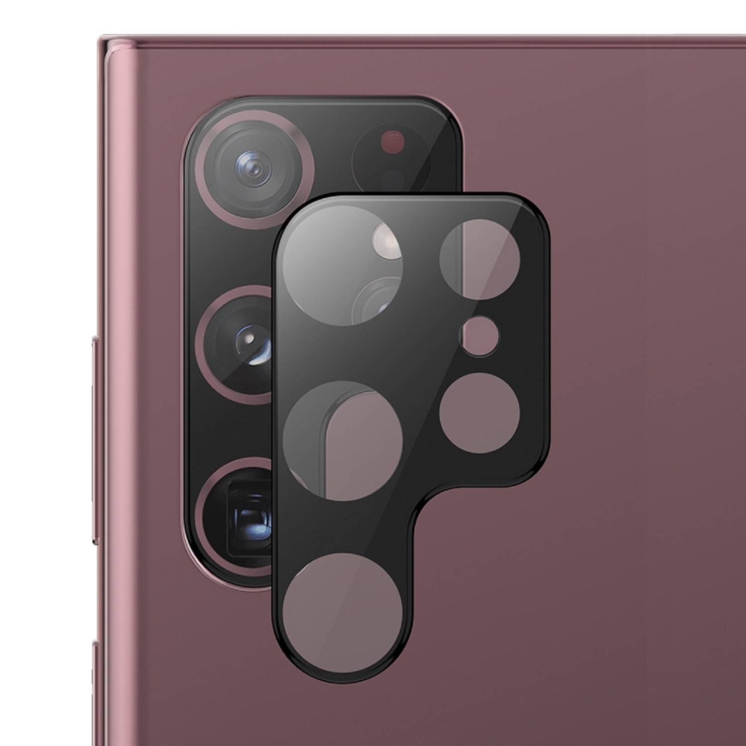 2x Kamera 9H Panzerhartglas für Samsung Galaxy S24 Ultra 3D KLAR Schwarzes ECHTES TEMPERED Panzerglas Kameraglas Kamerhartglas Kameraschutzglas