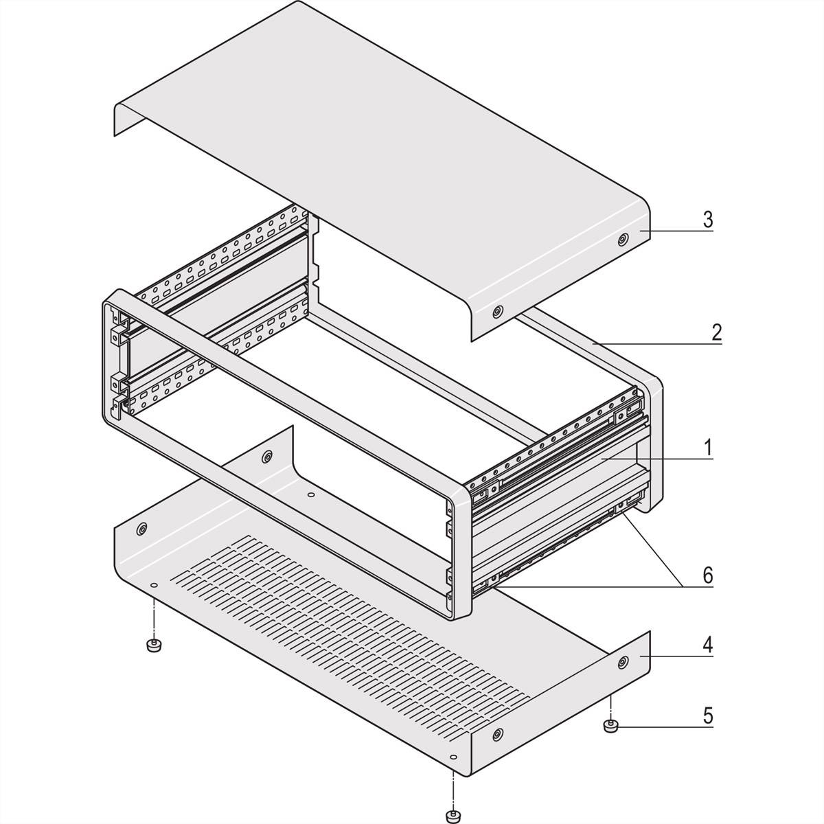 SCHROFF Gehäuse 2 HE - COMPAC PRO GEH.2HE 84TE 331T