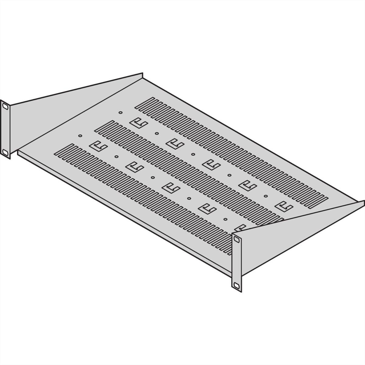 SCHROFF 19"-Geräteträger, 2 HE - 19"GERAETETRAEGER 2HE RAL7021