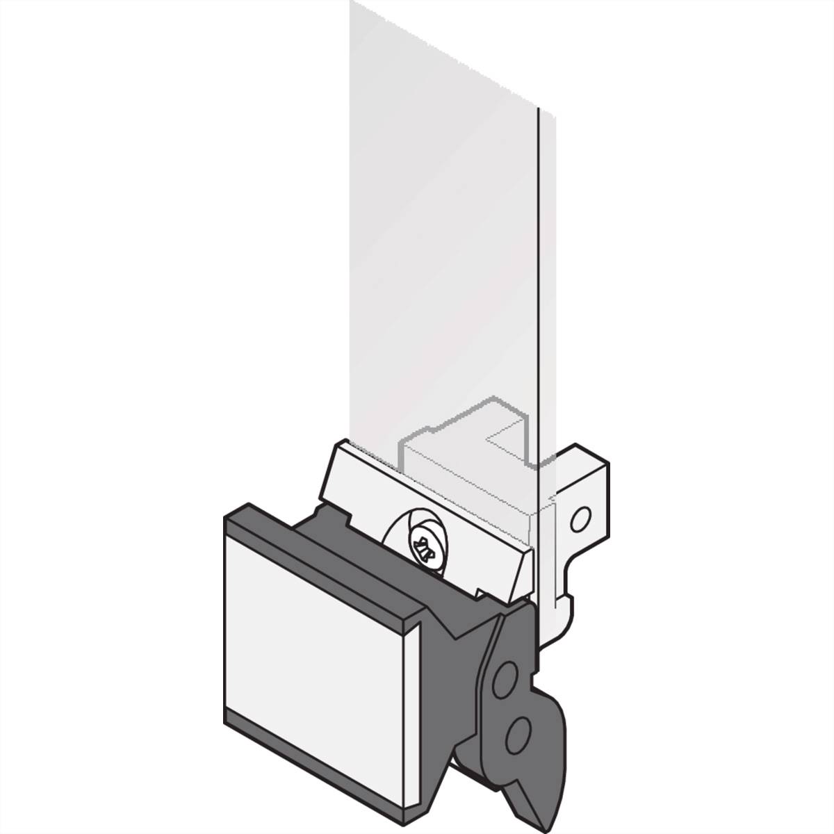 SCHROFF Aushebegriff in Trapezform, Typ 2 - TRAPEZGRIFF OP RAL9005 10STK