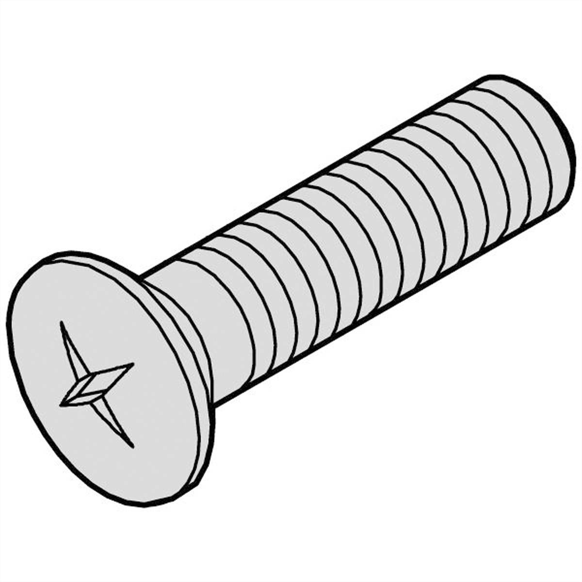 SCHROFF Linsensenkkopfschraube mit Kreuzschlitz - NTS SENKSCHR.LIN.M2,5X8 100S