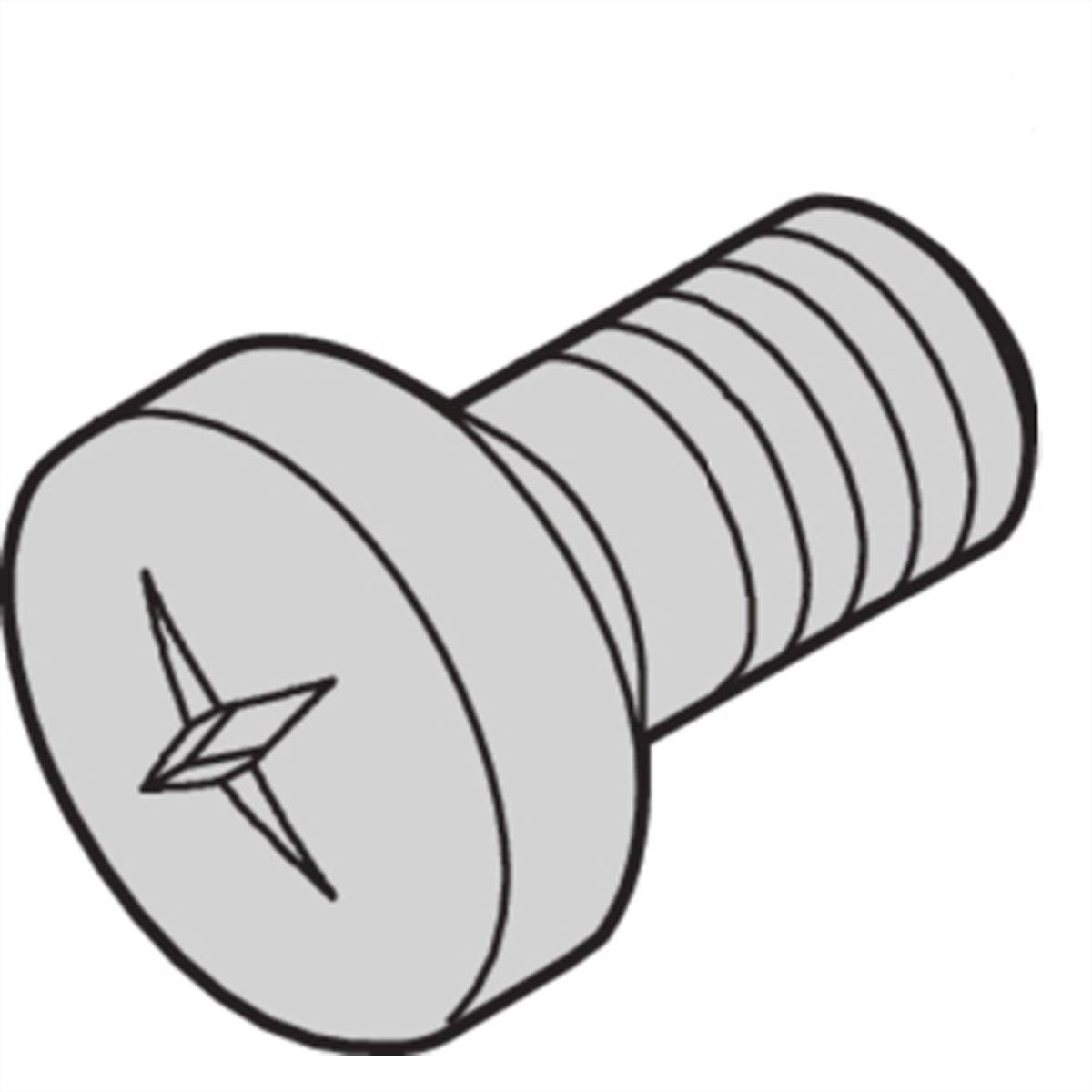 SCHROFF Linsenkopfschraube mit Kreuzschlitz - LIN.SCHR. M2,5X 6 100ST