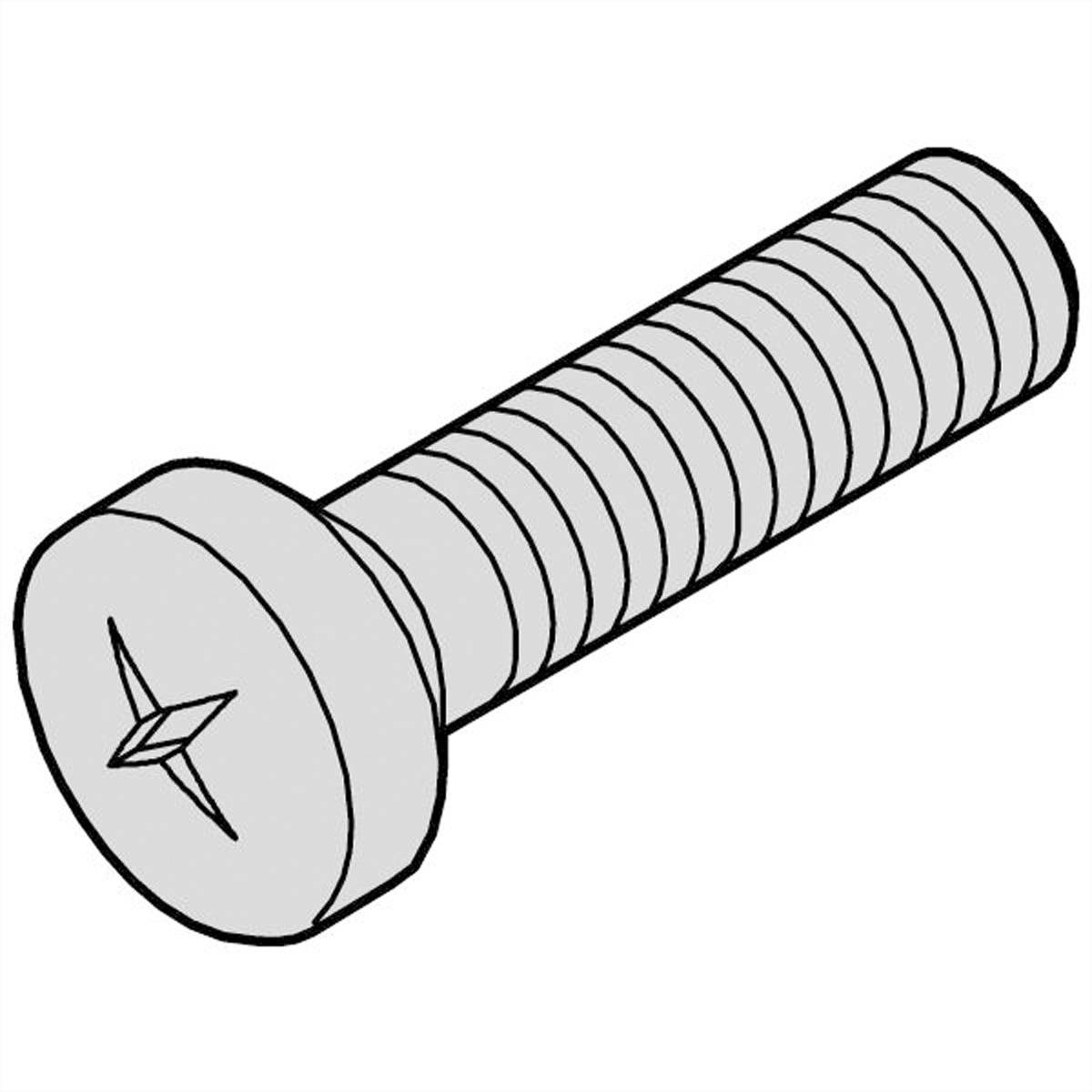 SCHROFF Linsenkopfschraube mit Kreuzschlitz - NTS LIKO.SCHR. M2,5X10 100S