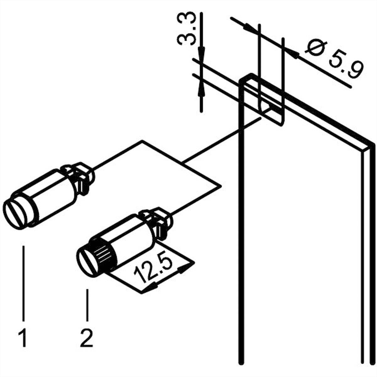 SCHROFF Schnellverschluss mit Schraubenschlitz - SCHN.VERSCHL M.SCHL.SW 100ST
