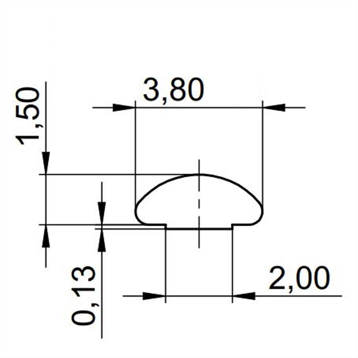 SCHROFF EMV-Dichtung (Textil) - EMC PROFILDICHTUNG 3HE 10STK