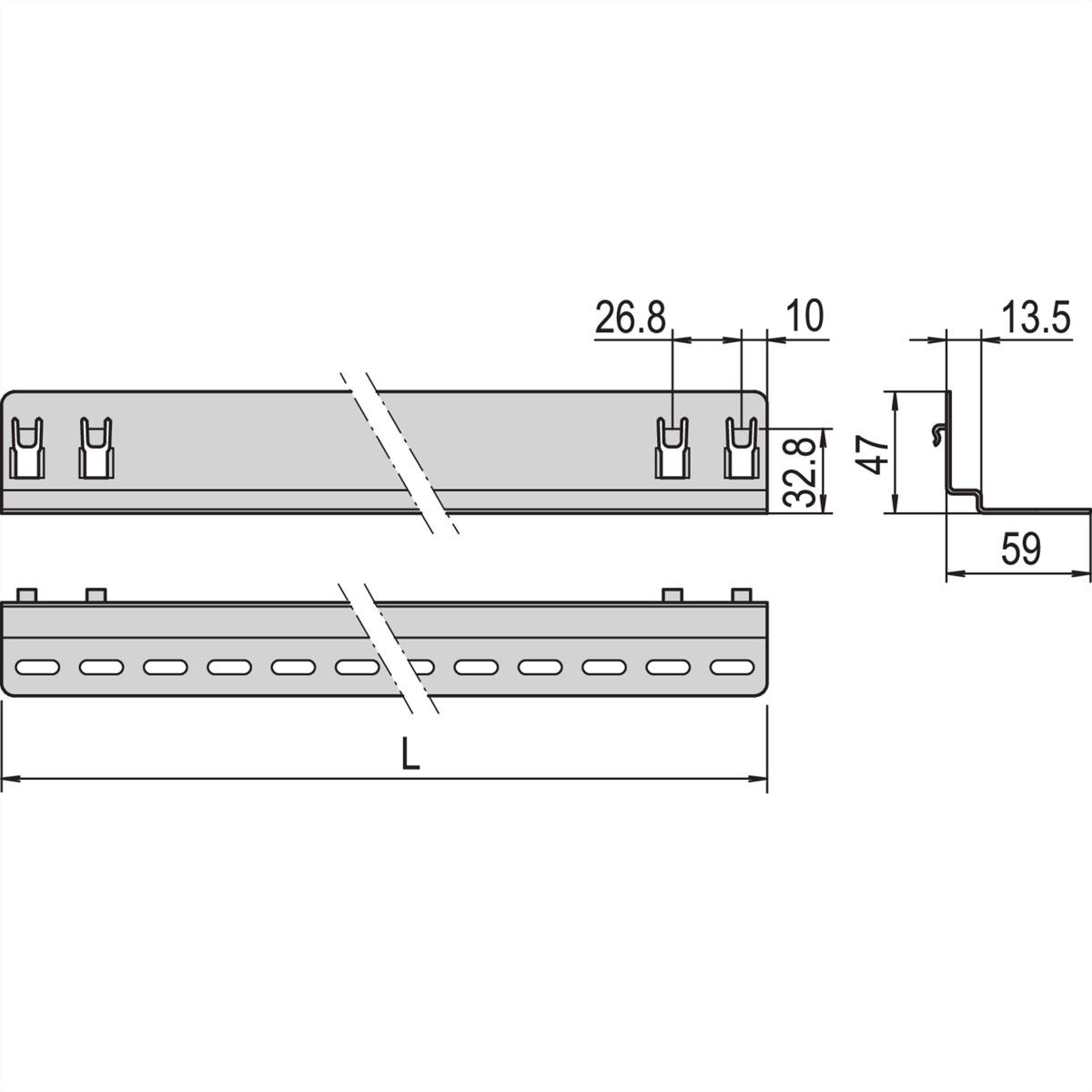 SCHROFF Gleitschiene - GLEITSCHIENEN SATZ 900T 10ST