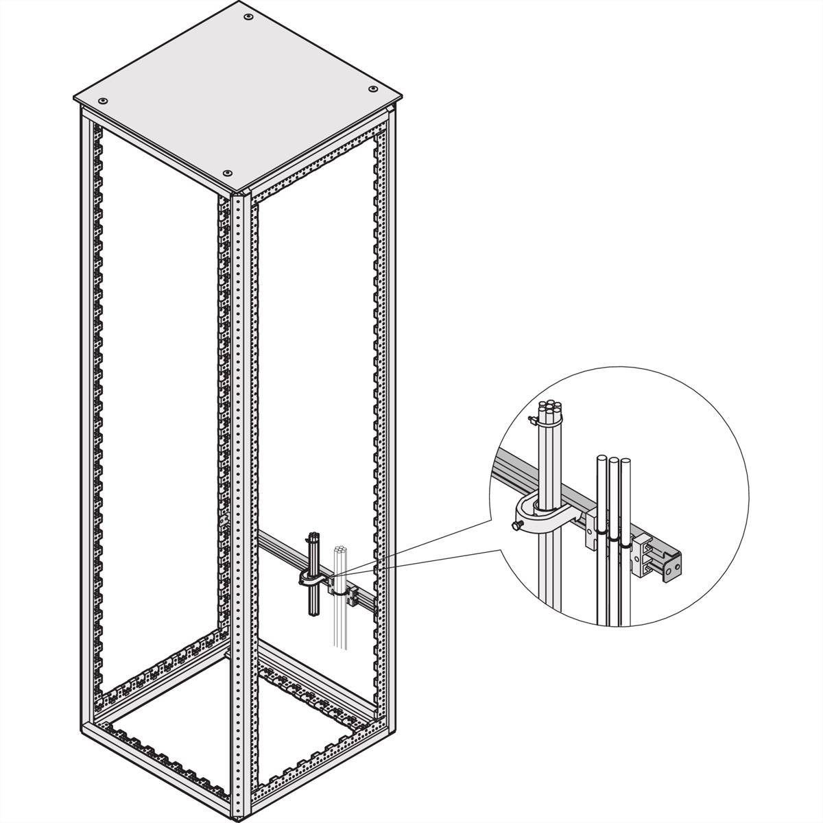 SCHROFF C-Profil für die Schrankbreite - C-PROFILSCHIENE 600 LG. (2X)