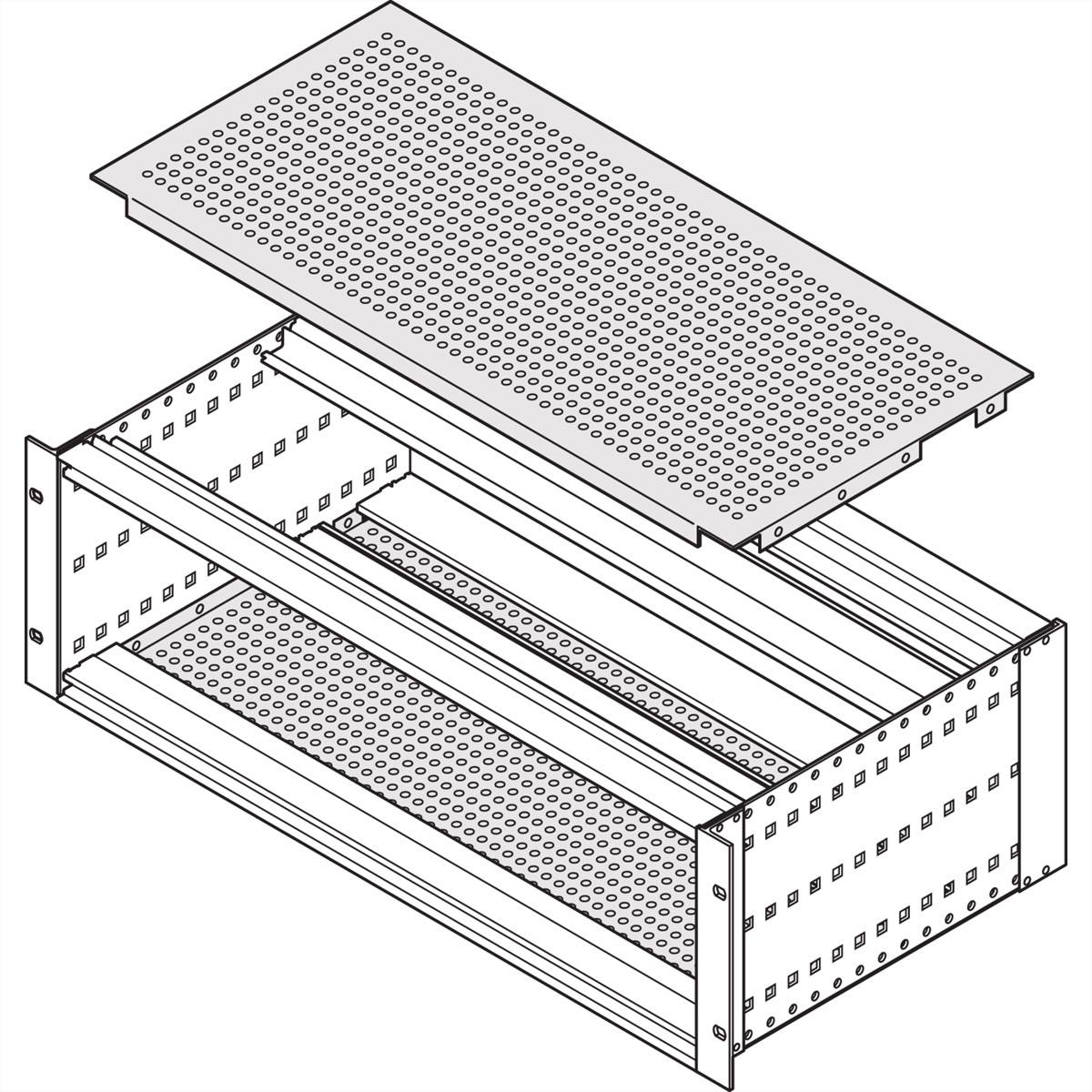 SCHROFF Abdeckblech für Anschraubung an die Seitenwand - ABDECKBLECH EMC 84TE 415T 2ST