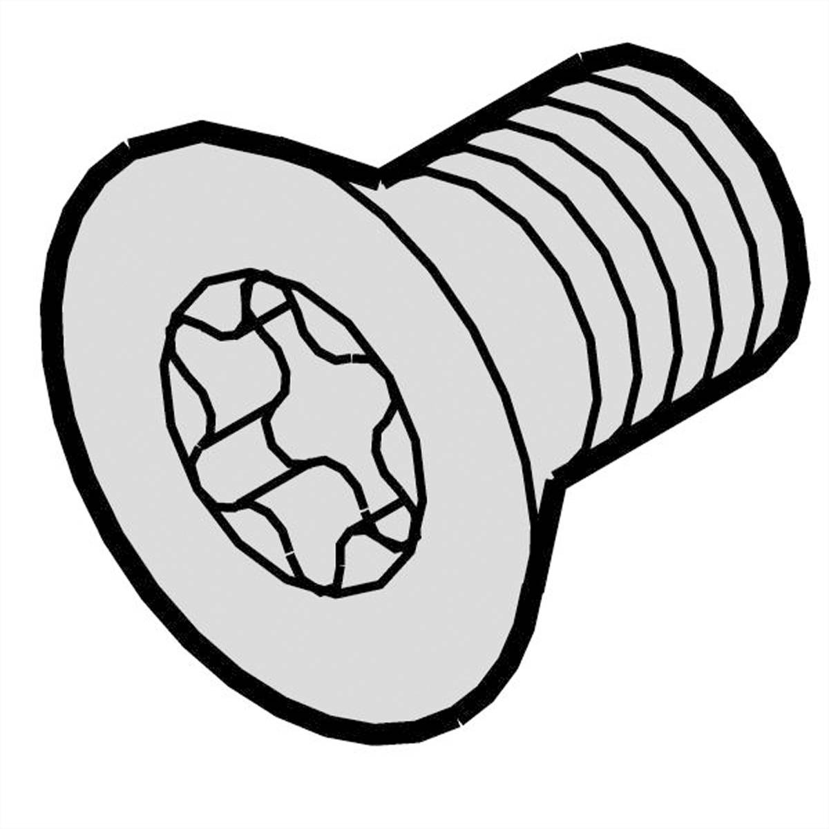 SCHROFF Senkkopfschraube - SENKSCHRAUBE M5X12 TORX 4STK