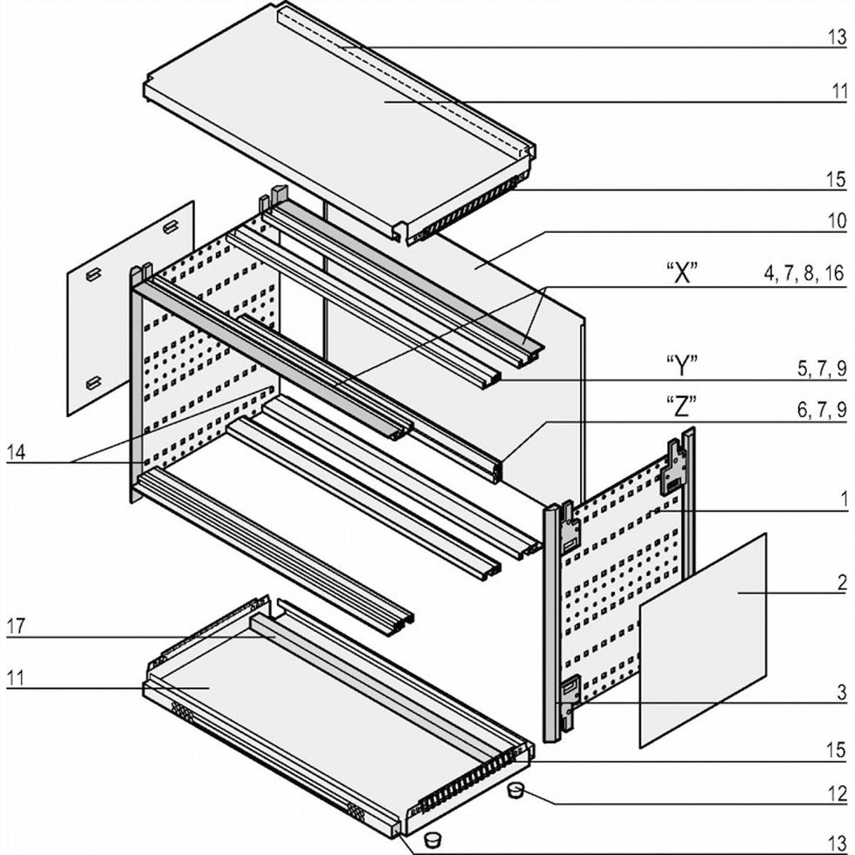SCHROFF ratiopacPRO air Komplettgehäuse - RAT.PRO AIR 6/7HE 84TE 375T