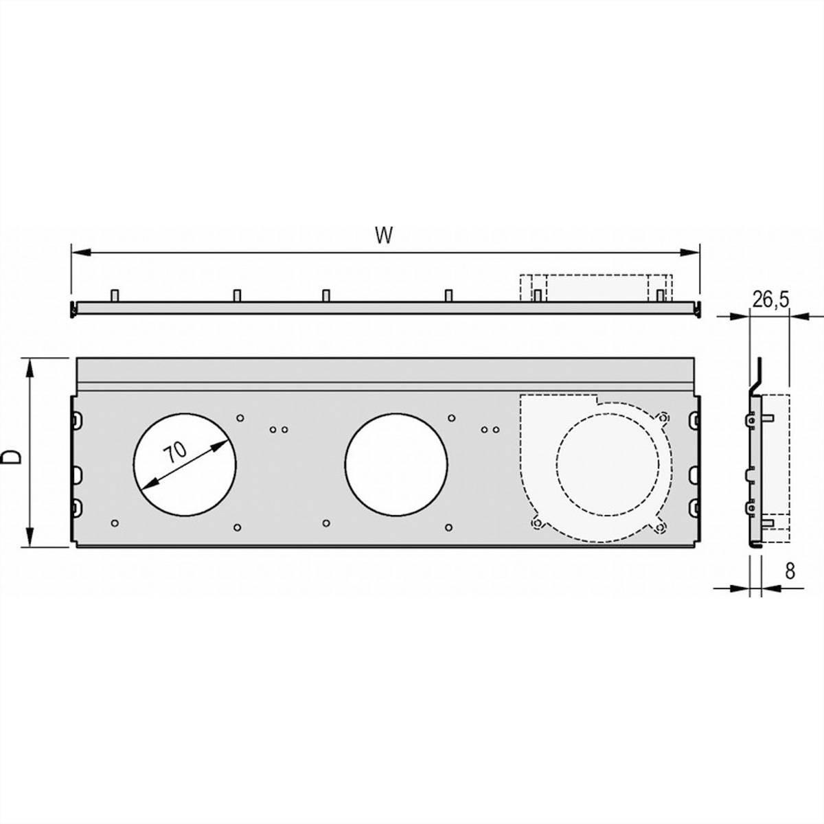 SCHROFF Radiallüftereinheit für ratiopacPRO air - LUEFTERWANNE 84TE 220T KPL.