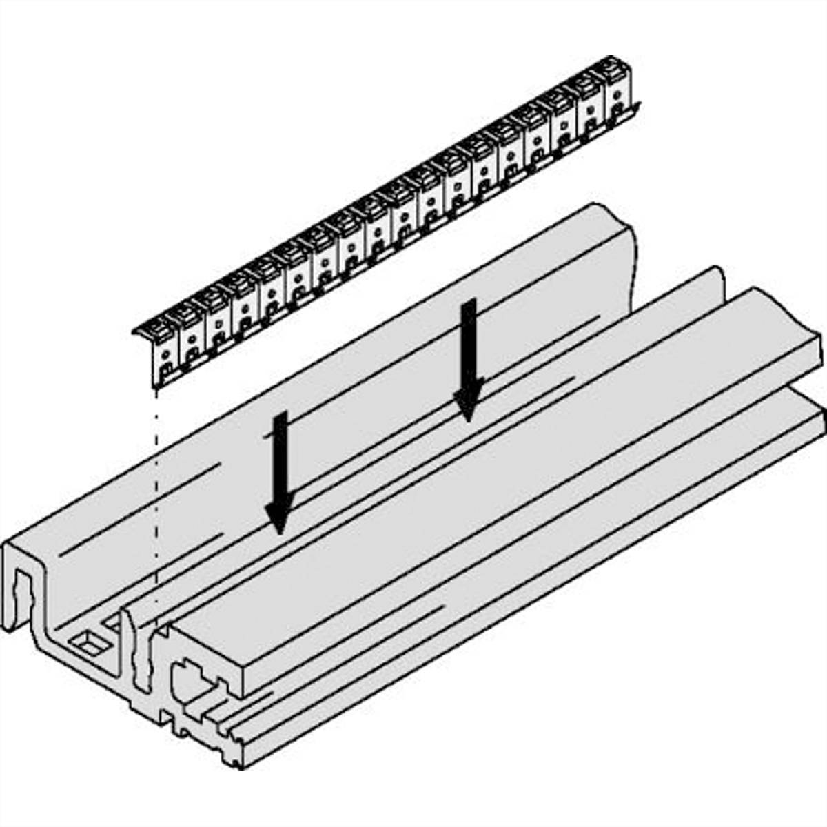 SCHROFF Modulschiene Typ H-VT stabil, mit EMV-Dichtung - MODULSCH. H VT 84TE EMC