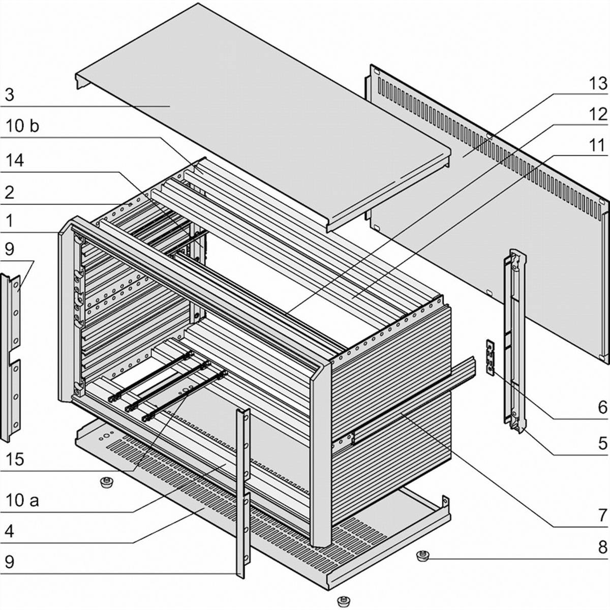 SCHROFF Komplettgehäuse, EMV-geschirmt - PROPAC PRO GEH.3HE 63TE 326T