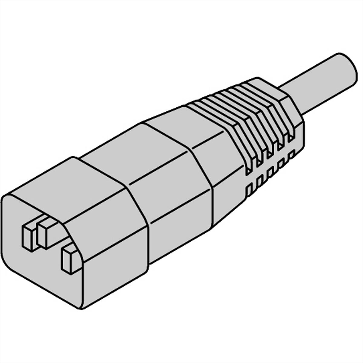 SCHROFF Netzanschlussleitung, IEC - KABEL IEC60320 C13-C14 1,0M