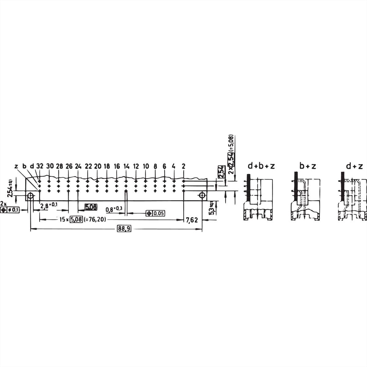 SCHROFF Messerleiste - MESSERLEISTE DIN 41612 SIEM