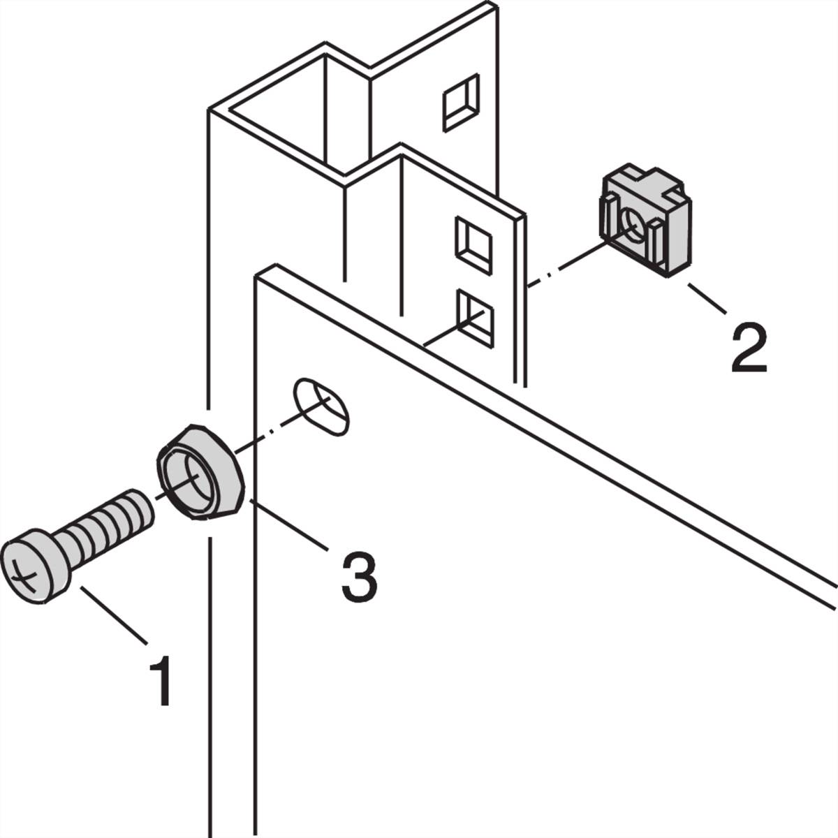 SCHROFF BEFESTIGUNGSSATZ INNENSEITE, Schraube Taptite