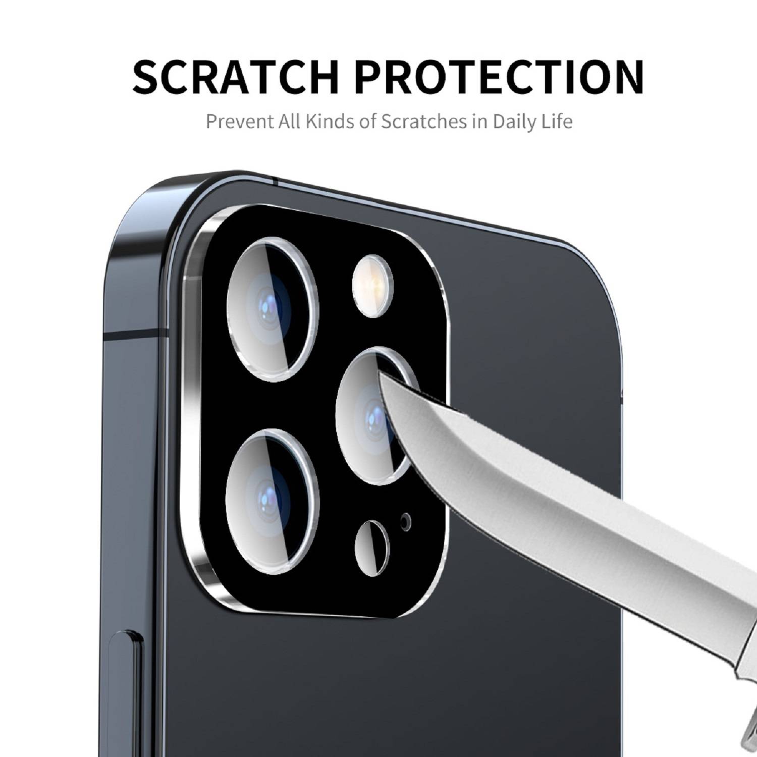1x Kamera 9H Panzerhartglas für iPhone 15 Pro 3D KLAR Schwarzes ECHTES TEMPERED Panzerglas Kameraglas Kamerhartglas Kameraschutzglas Schutzglas