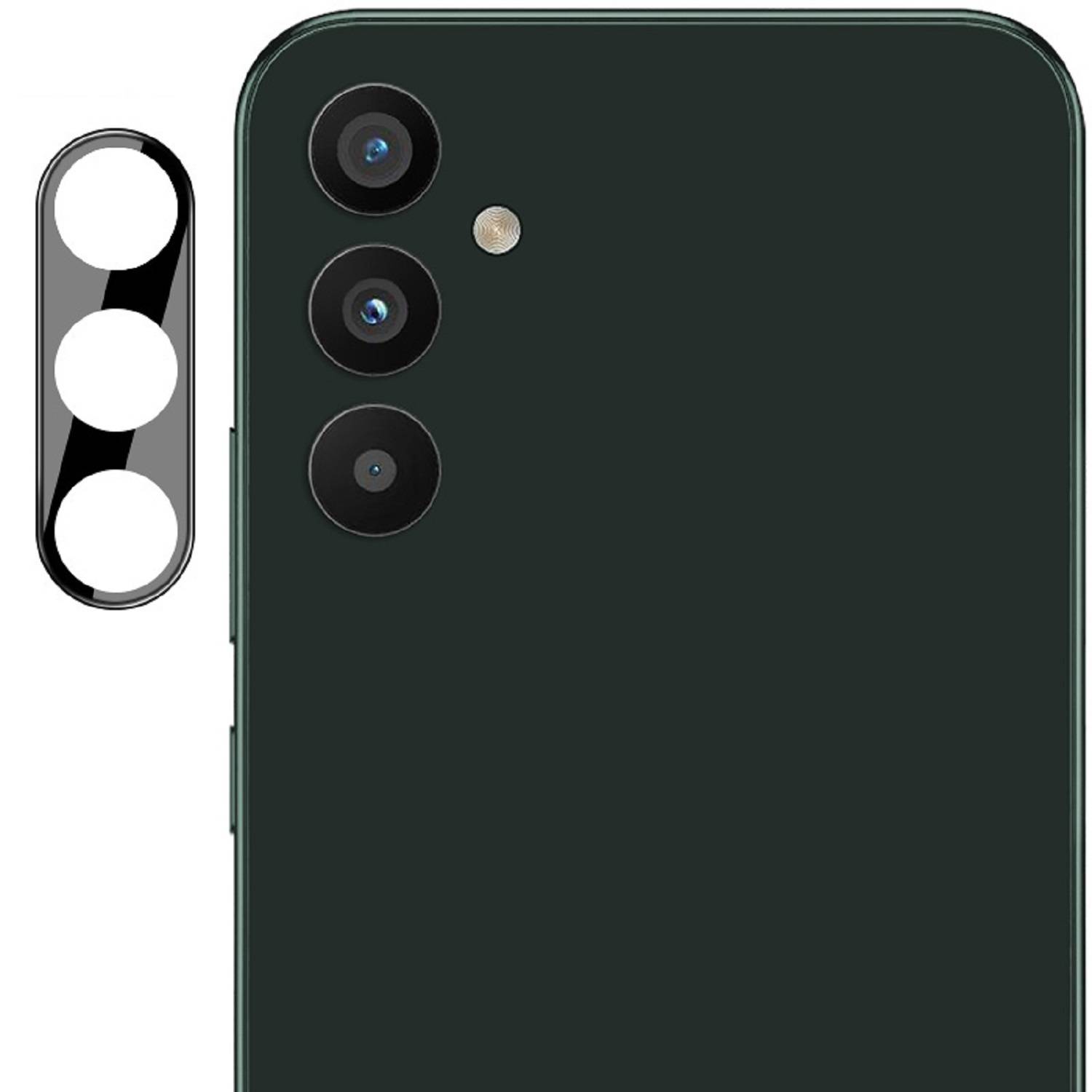 3x Kamera 9H Panzerhartglas für Samsung Galaxy A34 3D KLAR Schwarzes ECHTES TEMPERED Panzerglas Kameraglas Kamerhartglas Kameraschutzglas Schutzglas