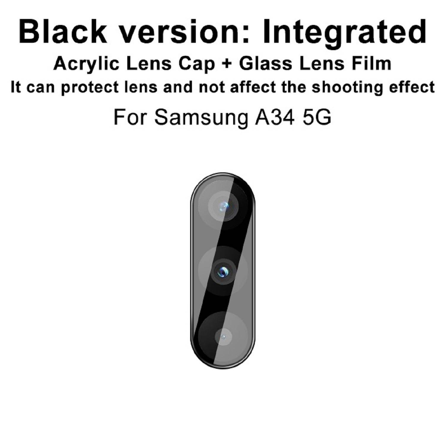 Kopie von 1x Kamera 9H Panzerhartglas für Samsung Galaxy A34 3D KLAR Schwarzes ECHTES TEMPERED Panzerglas Kameraglas Kamerhartglas Kameraschutzglas