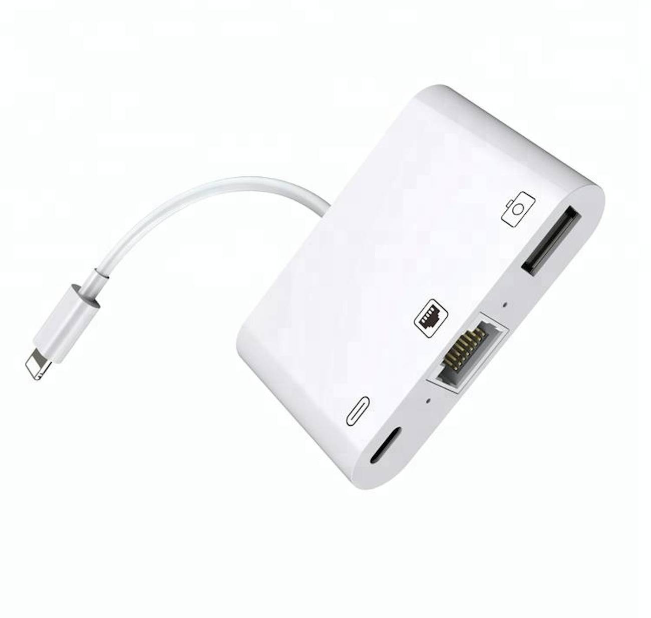 ENGELMANN Lightning auf Ethernet und USB Kamera Adapter (3in1)