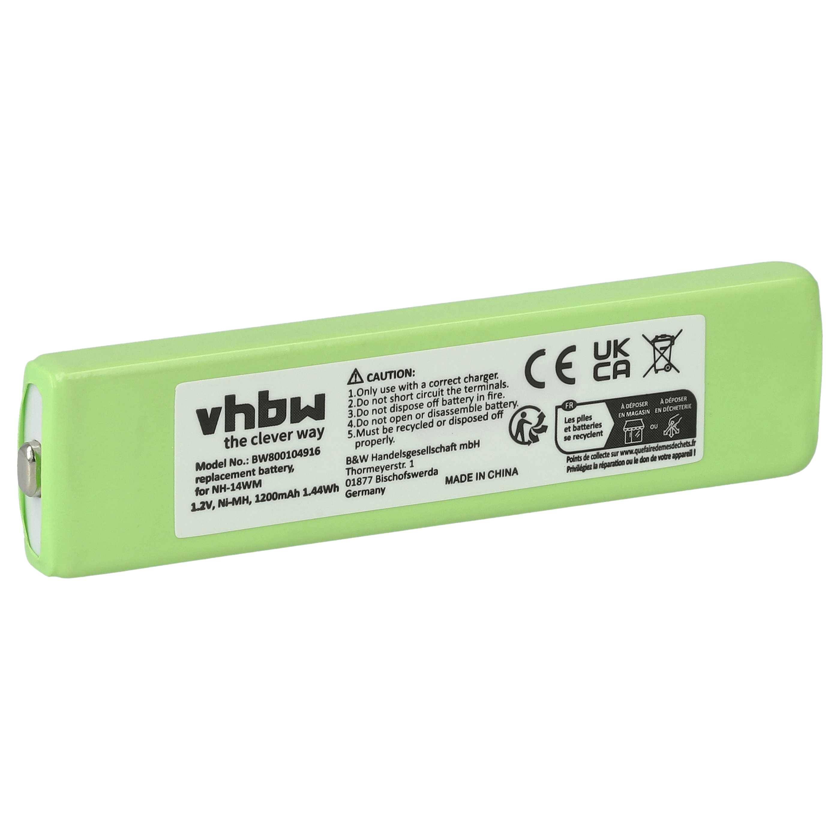 vhbw Akku kompatibel mit Grundig Mystixx CDP9410 | MP3-Player Musik Player (1200 mAh, 1,2 V, NiMH)