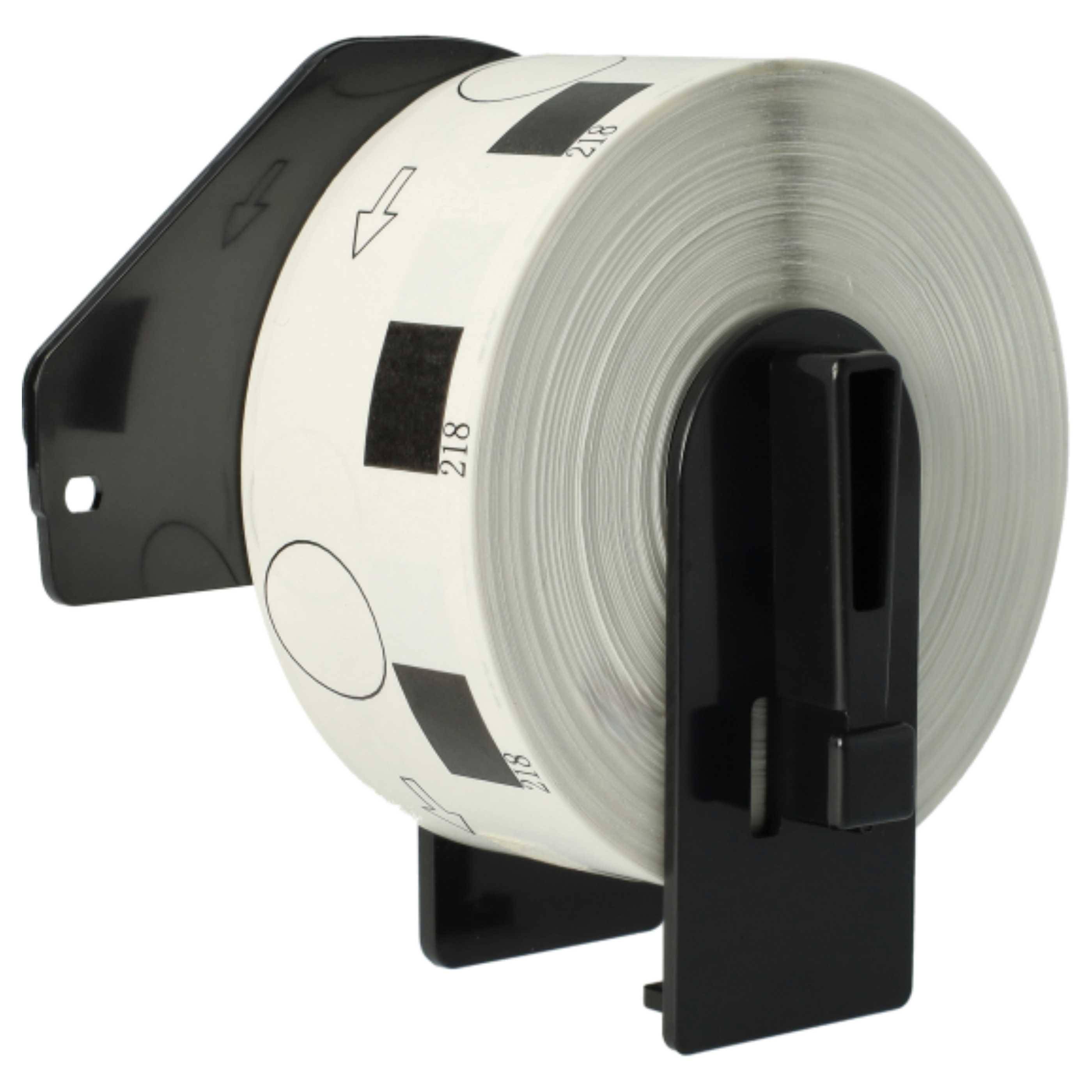 vhbw 10x Etiketten-Rolle mit Halter 24mm (1000 Etiketten) kompatibel mit Brother PT QL-710W, QL-720, QL-700, QL-710 Etiketten-Drucker - Premium