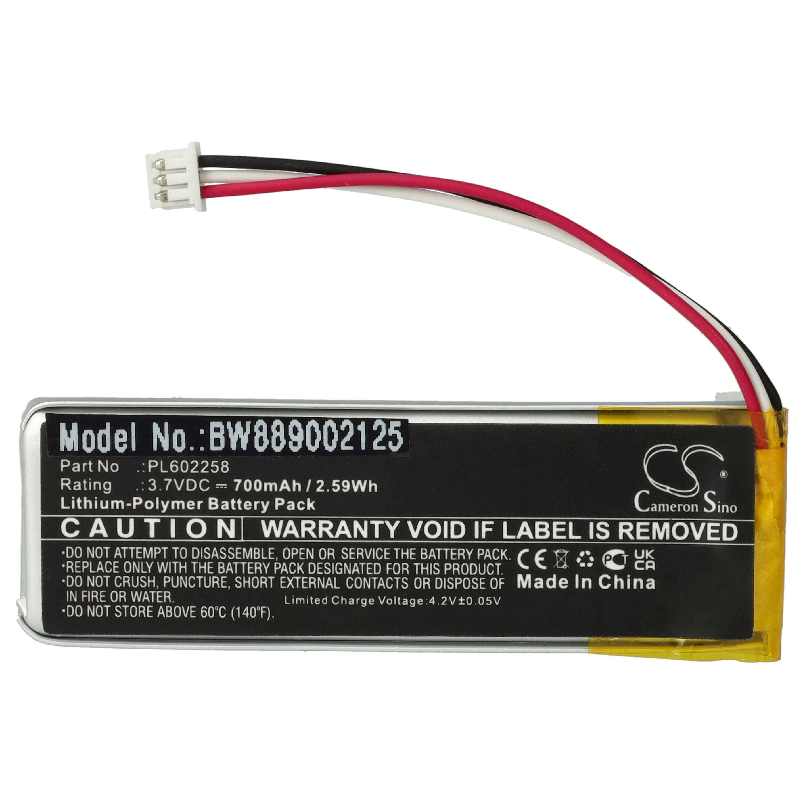 vhbw Akku kompatibel mit SteelSeries 9076SW, 69070, 69089, Nimbus+ Controller (700 mAh, 3,7 V, Li-Polymer)