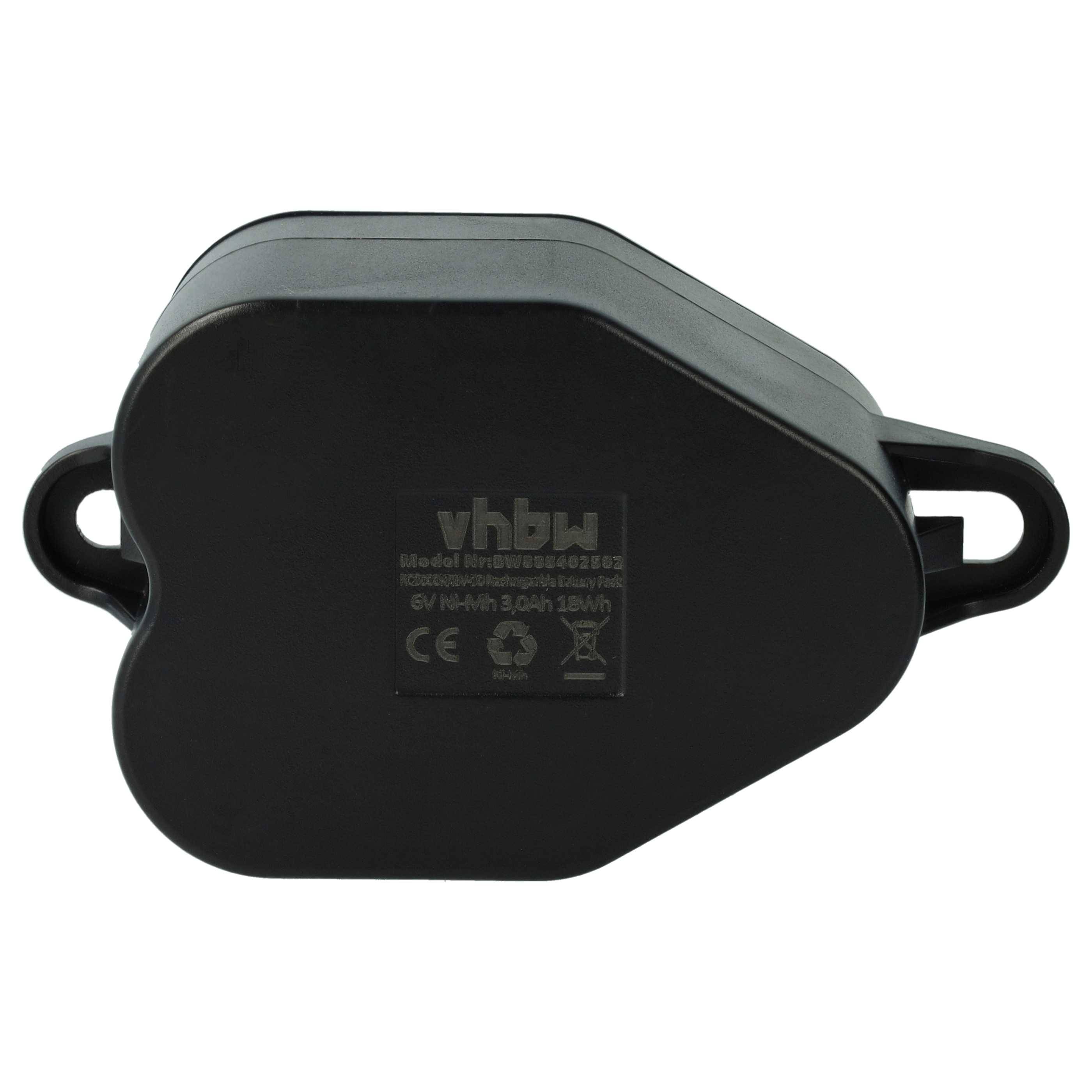 Ein schwarzes vhbw Batteriepack mit Modell BH133100 für Vakuumanwendungen, das Zertifizierungs- und Recycling-Symbole zeigt, mit einer Kapazität von 15Wh.