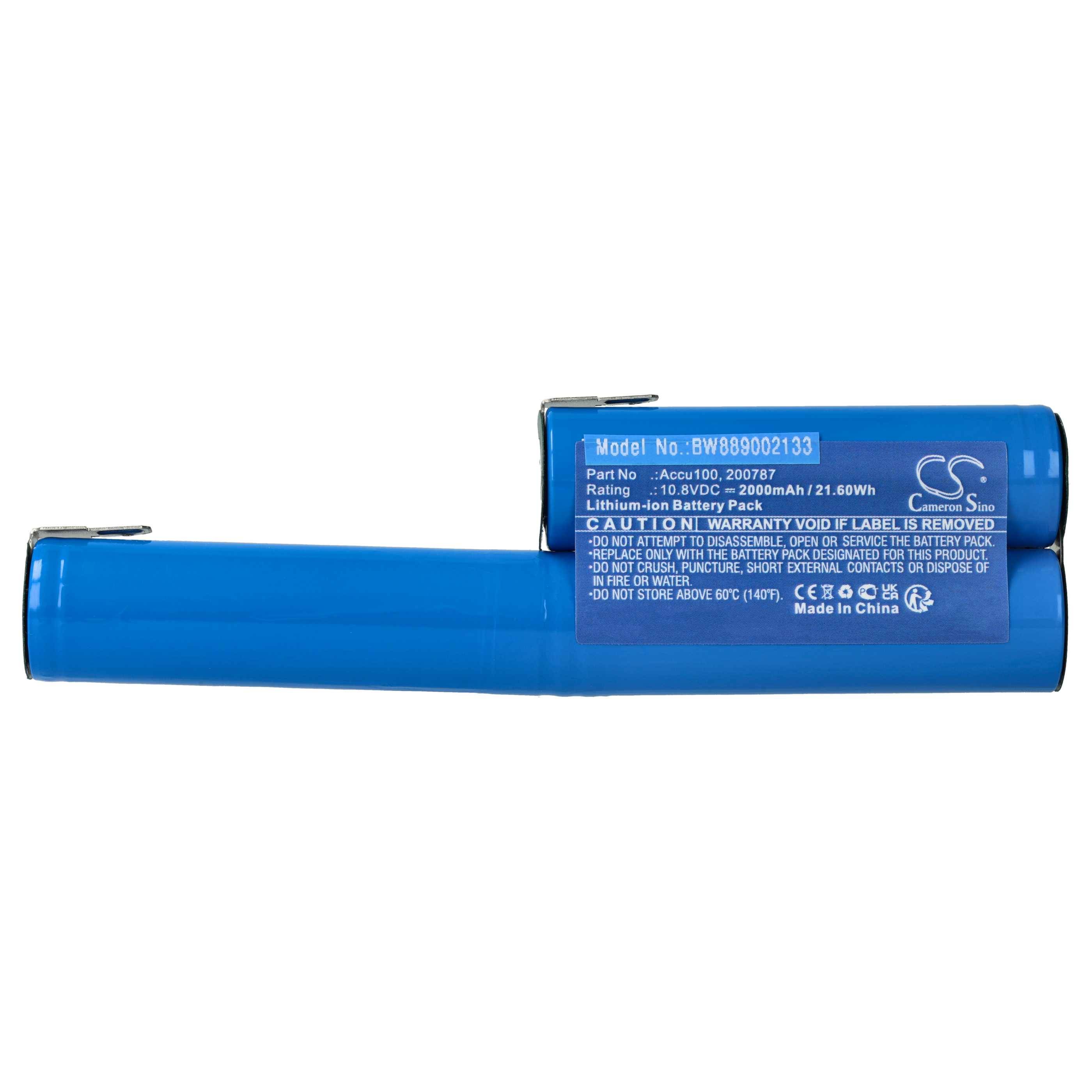 vhbw Akku kompatibel mit Gardena Twin Cut 8805, 8830, 8825, 8825-20, 8805-20 Grasschere, Strauchschere (2000mAh, 11,1V, Li-Ion)