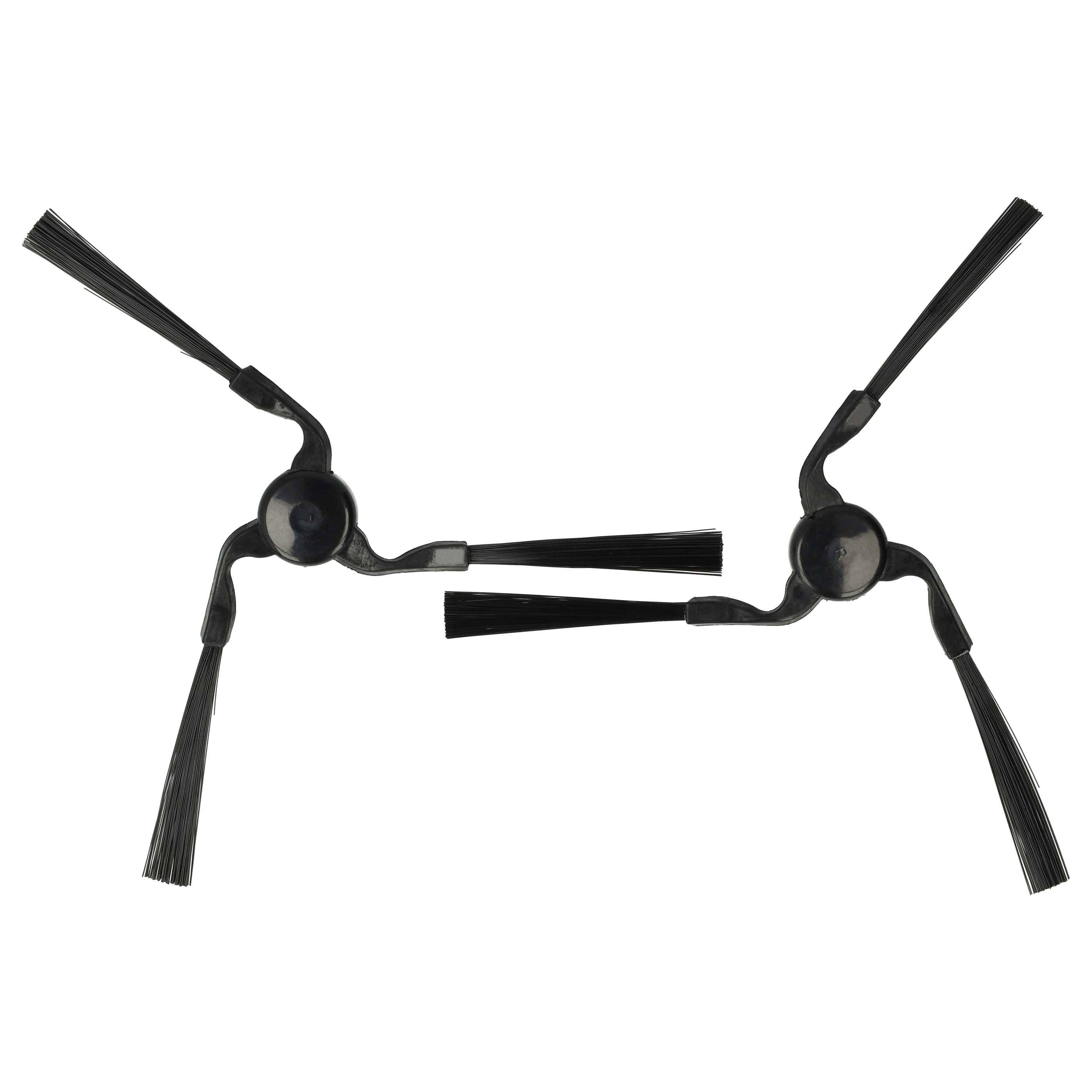 vhbw 2x Seitenbürste Ersatz für Yujin Roboter P034, P035 für Saugroboter - Reinigungsbürsten Set, links/rechts, schwarz