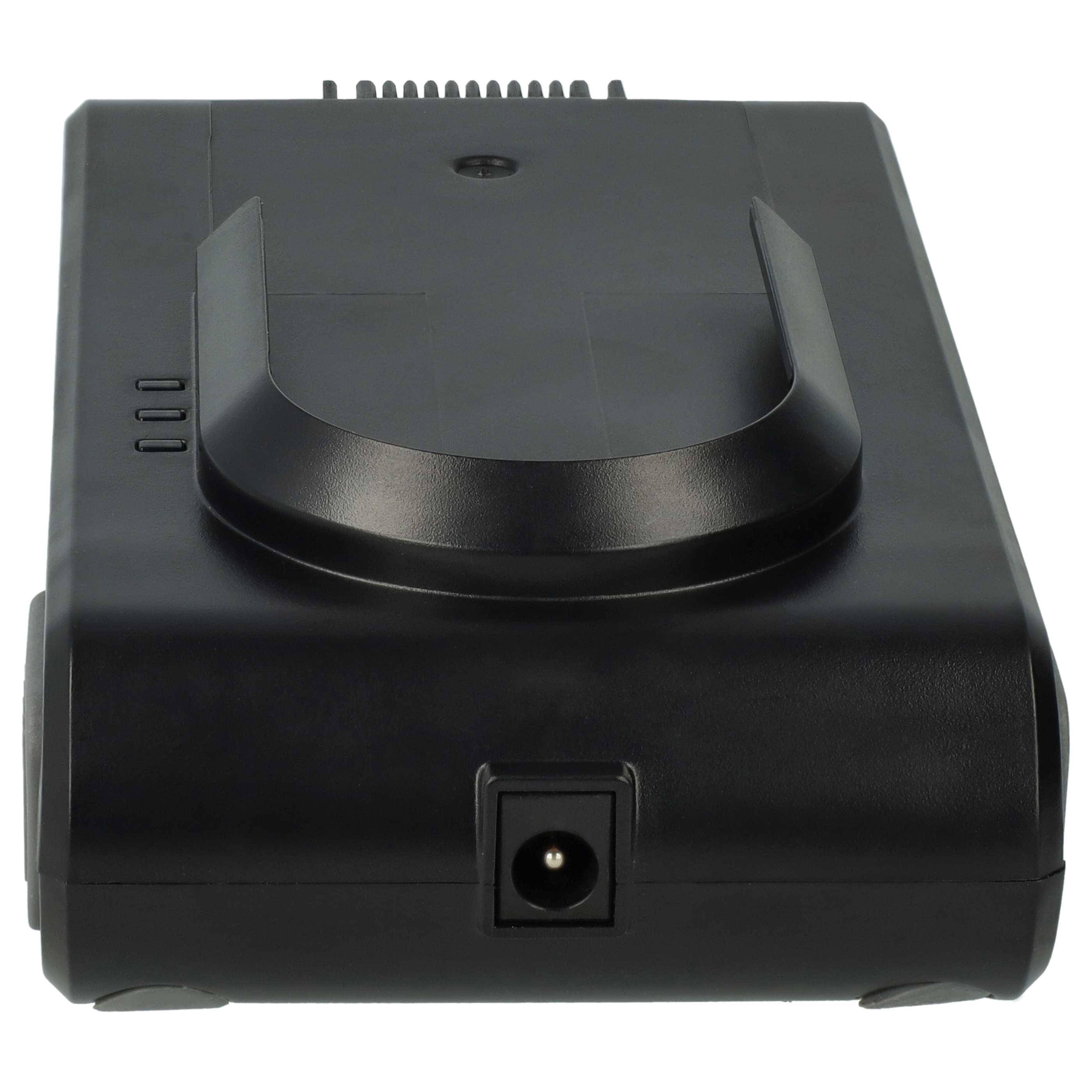 Ein schwarzes rechteckiges Gerät mit einer Stromeingangsschnittstelle an der Vorderseite, das zur Stabilisierung der Stromversorgung verwendet wird.