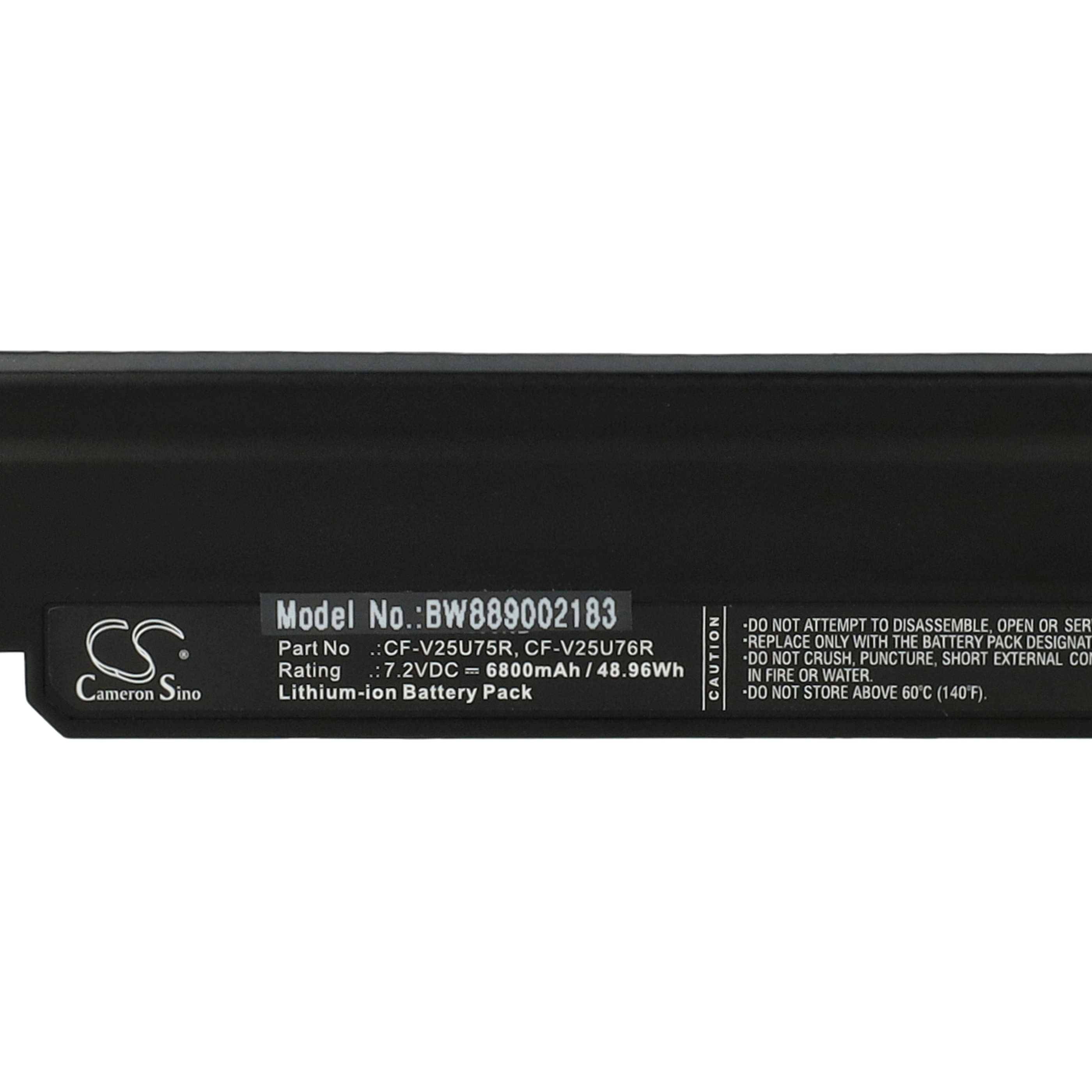 vhbw Akku Ersatz für Panasonic CF-VZSU76RS, CF-VZSU76JS, CF-VZSU76R, CF-VZSU76RR für Notebook (6800 mAh, 7,2 V, Li-Ion)