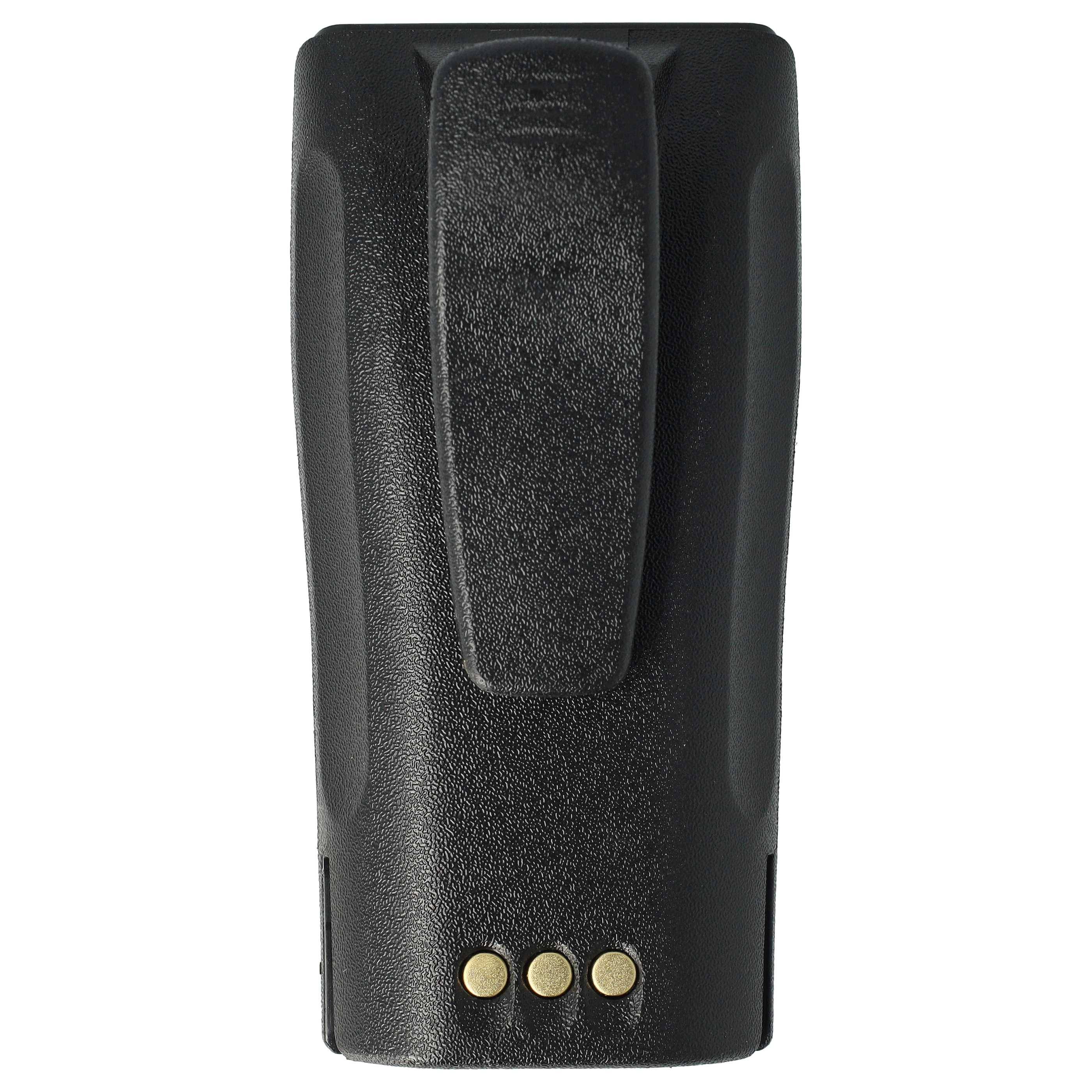 vhbw Akku Ersatz für Motorola PMNN4253B für Funkgerät, Walkie Talkie (2500 mAh, 7,2 V, NiMH) + Gürtelclip