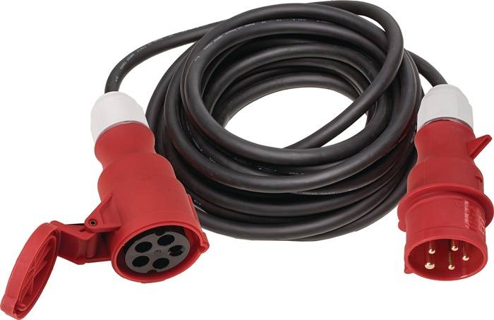 CEE-Verlängerung 32 A 400 V 10m H07RN-F 5x6mm² schwarz IP44 WEINGÄRTNER