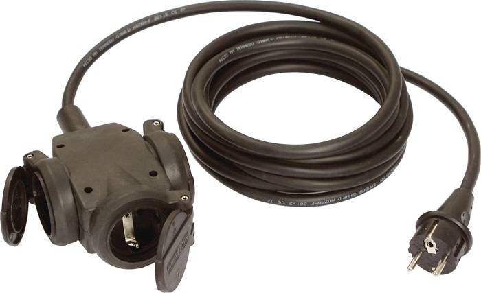 Schutzkontaktverlängerung 16 A 230 V 3x1,5mm² 5m H07RN-F