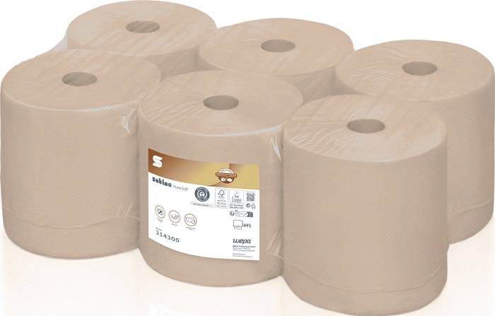 Handtuchrolle Satino PureSoft 2-lagig soft beige L170xB205ca.mm 6 Rl./VE