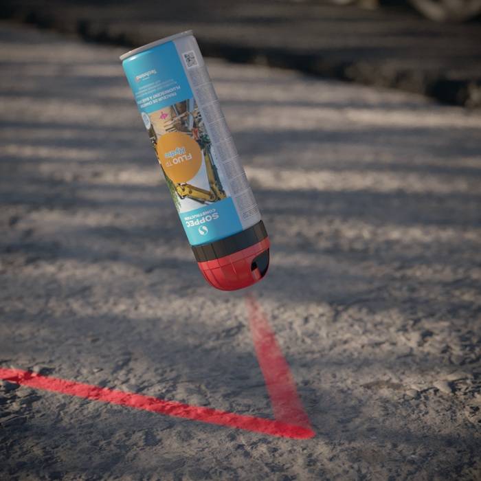 Baustellenmarkierspray Fluo TP Hydro neonorange 500ml Spraydose SOPPEC