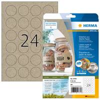 Etikett 40mm rund Silphie-Papier A4 20 Blatt LaserInkCopy braun